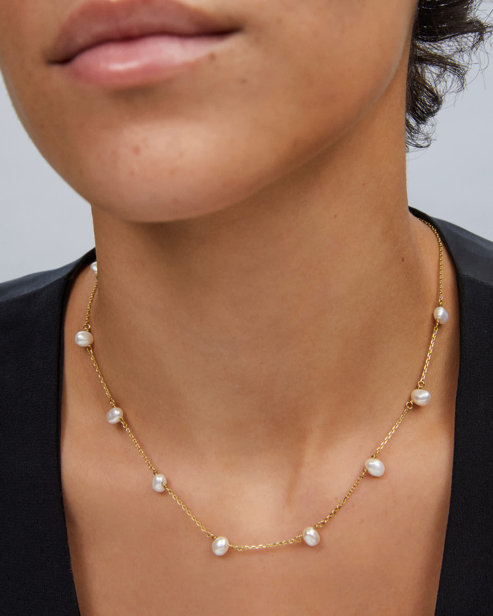Pearl Necklace Macys Choker Necklaces MACY'S Cultured Freshwater