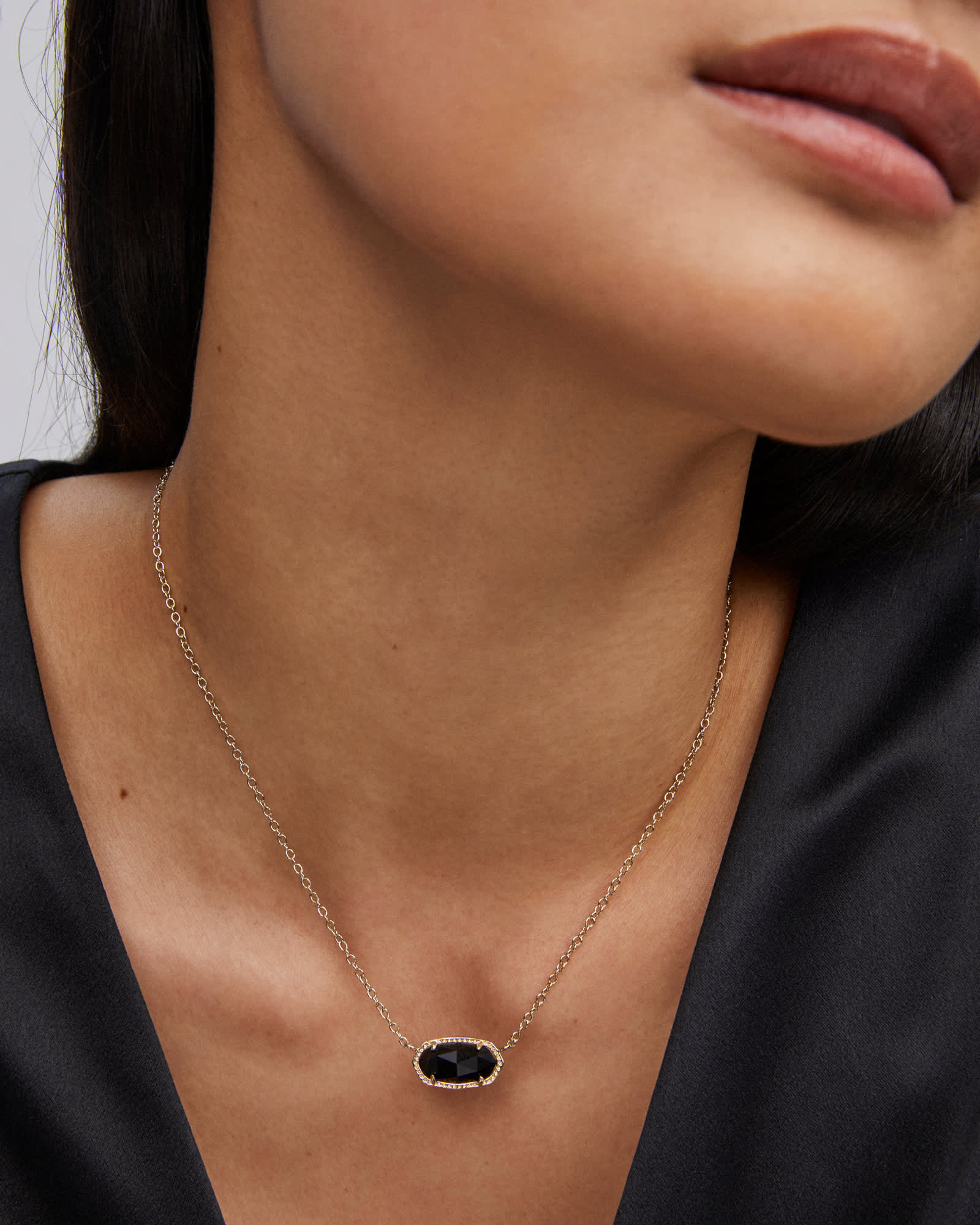 Black Heart Necklace Gold Kendra Scott Elisa Necklace Black