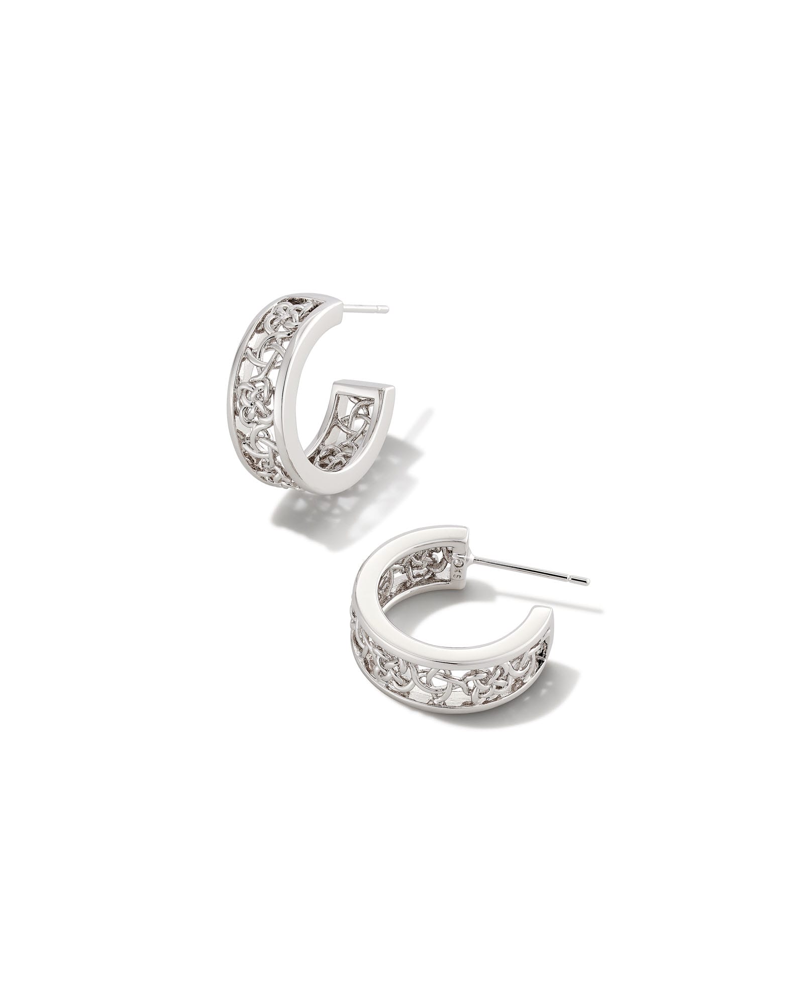 Kelly Huggie Earrings in Silver