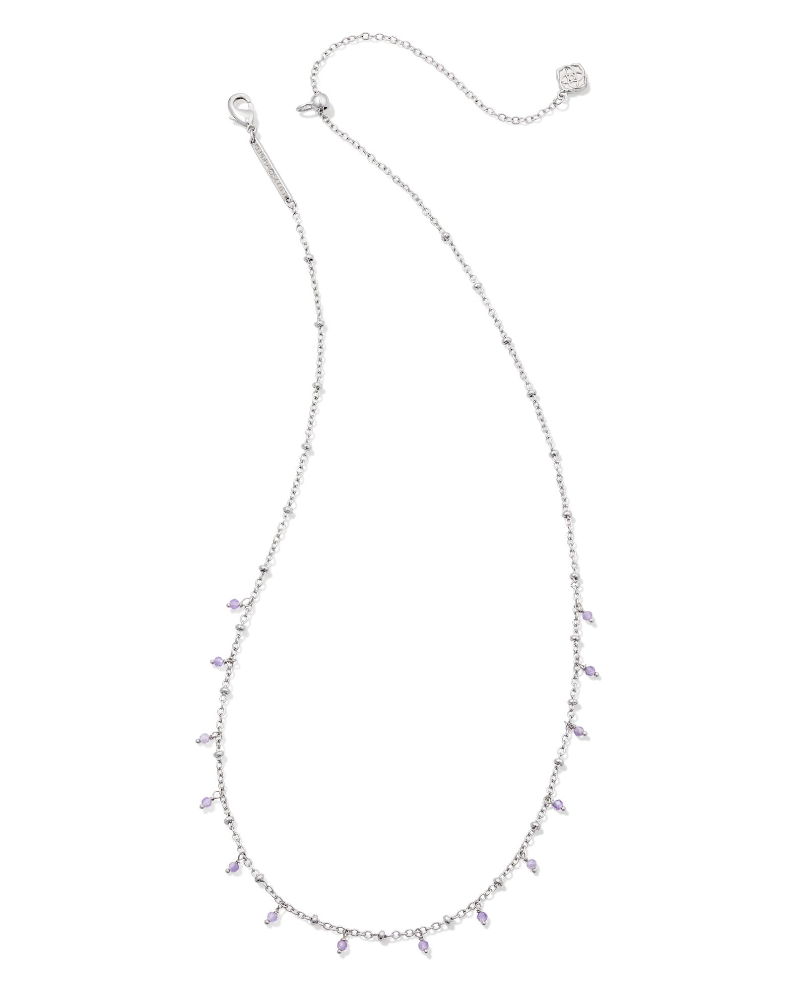 Davie Sterling Silver Trio Strand Necklace in White Sapphire