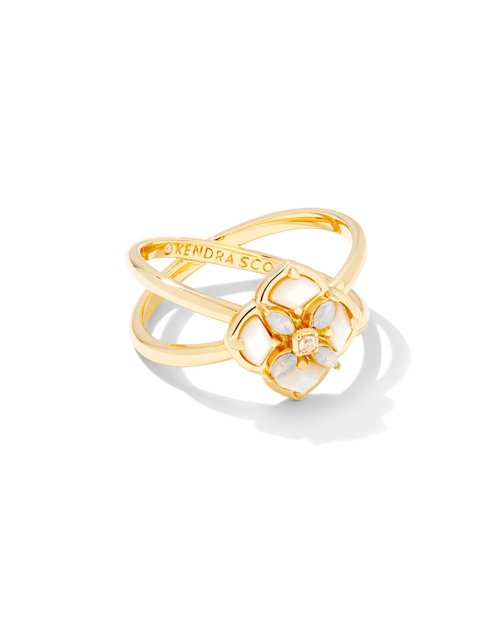 Dira Stone Gold Double Band Ring Mix