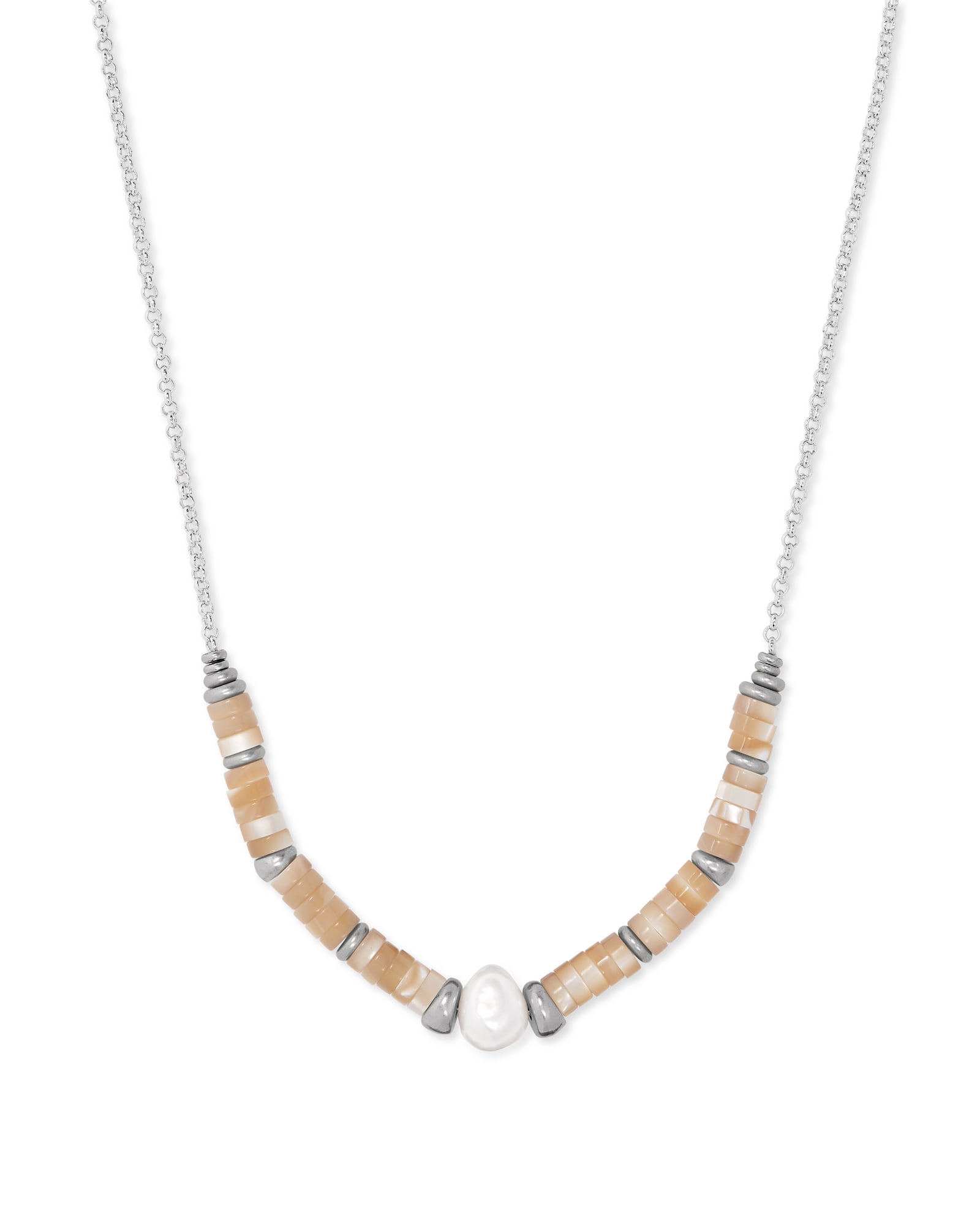 Davie Sterling Silver Trio Strand Necklace in White Sapphire