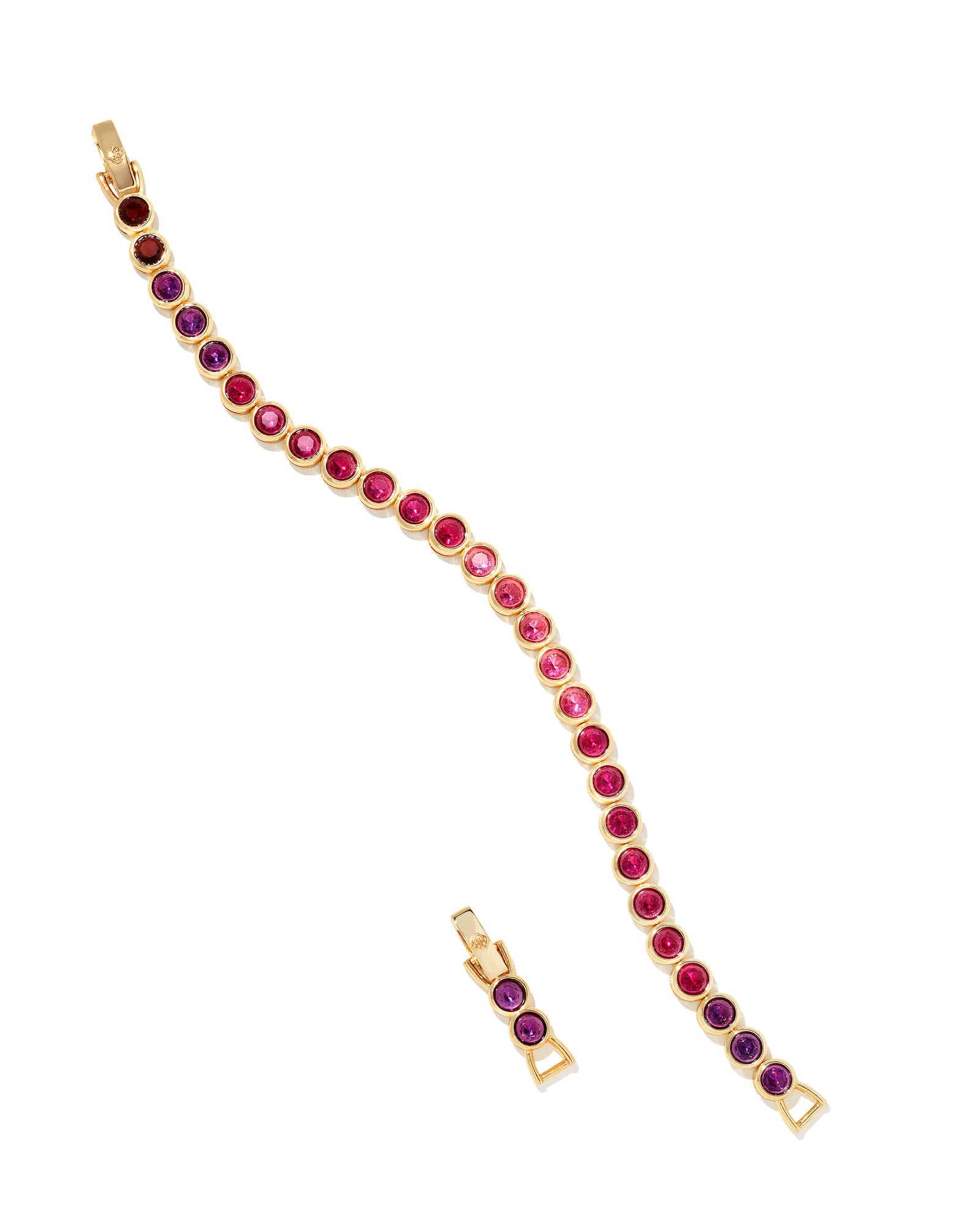 Carmen Gold Tennis Bracelet in Ruby Mix