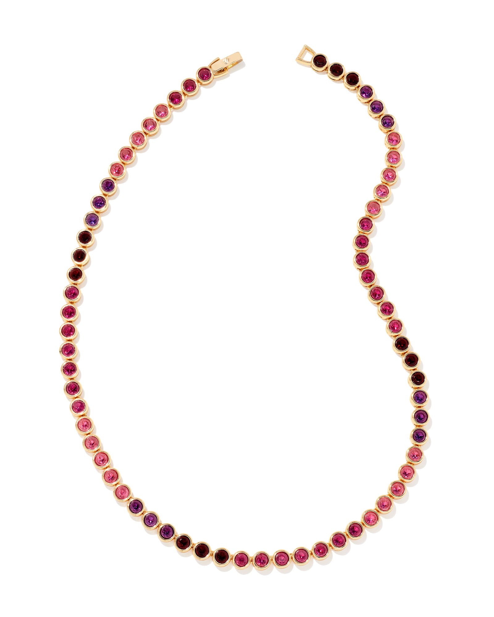 Carmen Gold Tennis Necklace in Ruby Mix | Kendra Scott