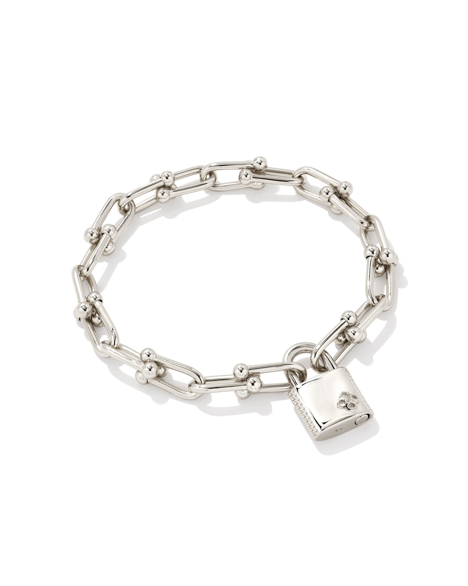 Icon Brand stainless steel heart locket bracelet in silver