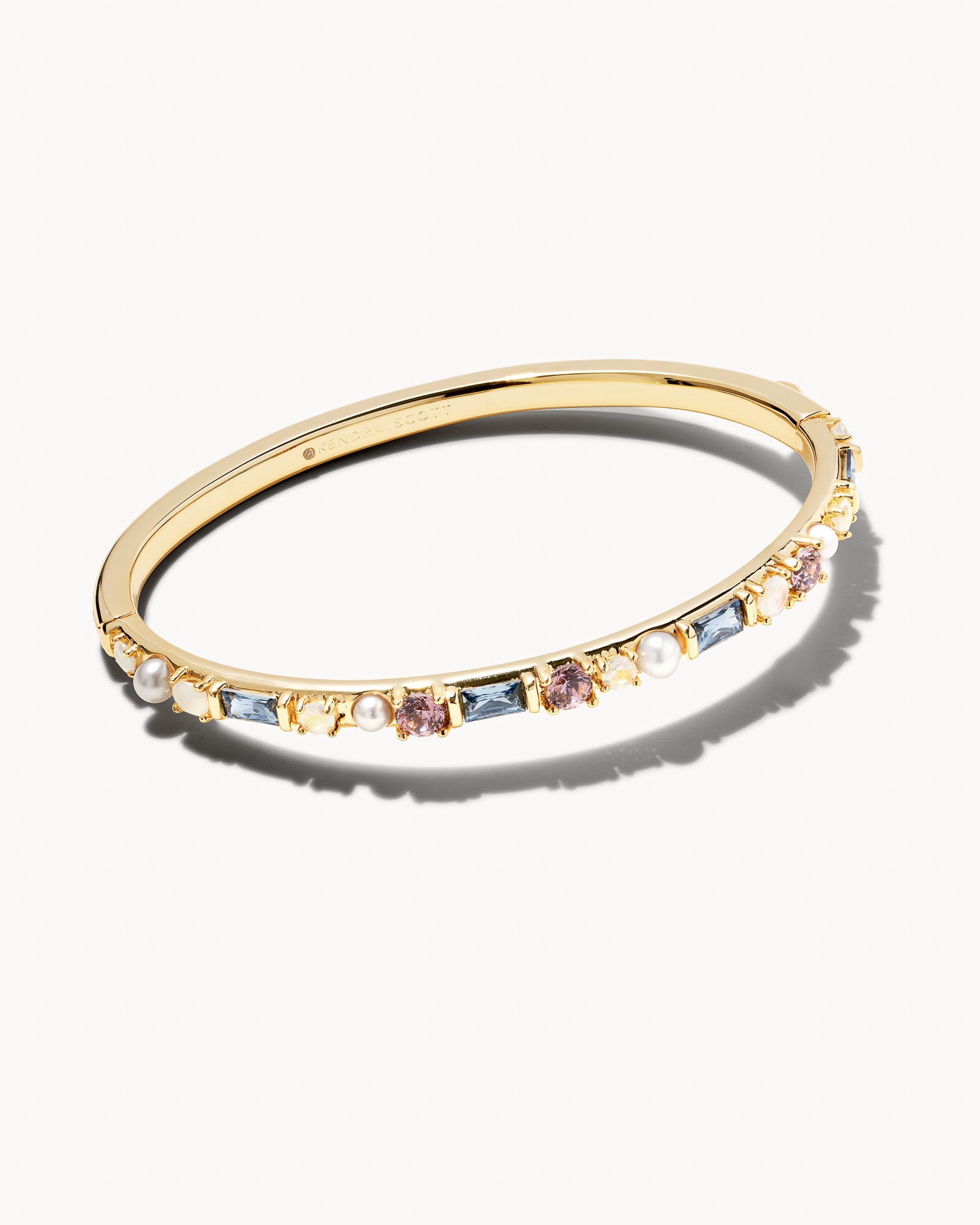 Madelyn Gold Bangle Bracelet in Neutral Mix