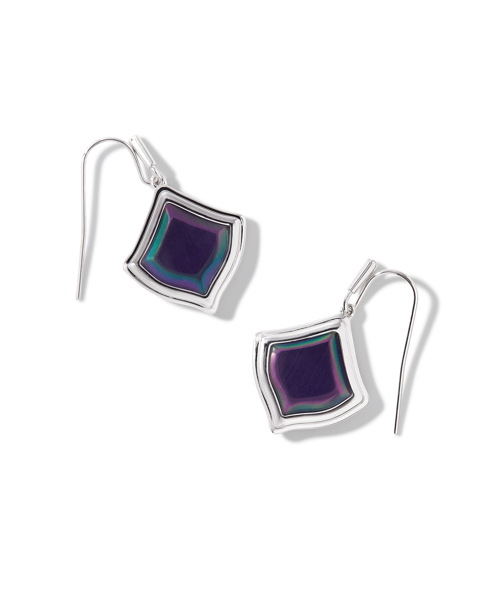 Abbie Silver Drop Earrings in Iridescent Abalone | Kendra Scott