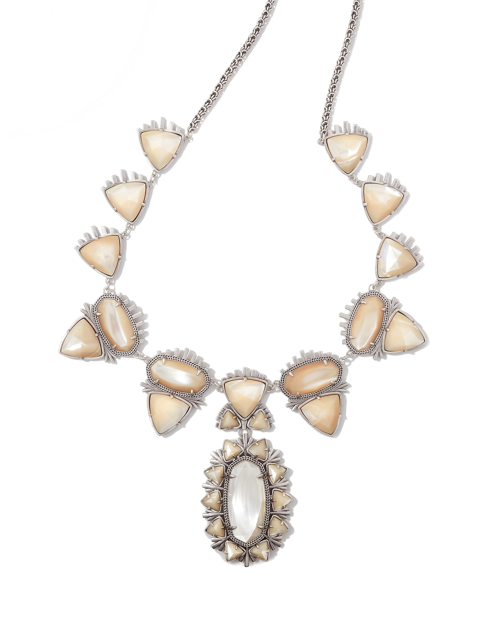 Havana Vintage Silver Necklace in Natural Mother-of-Pear