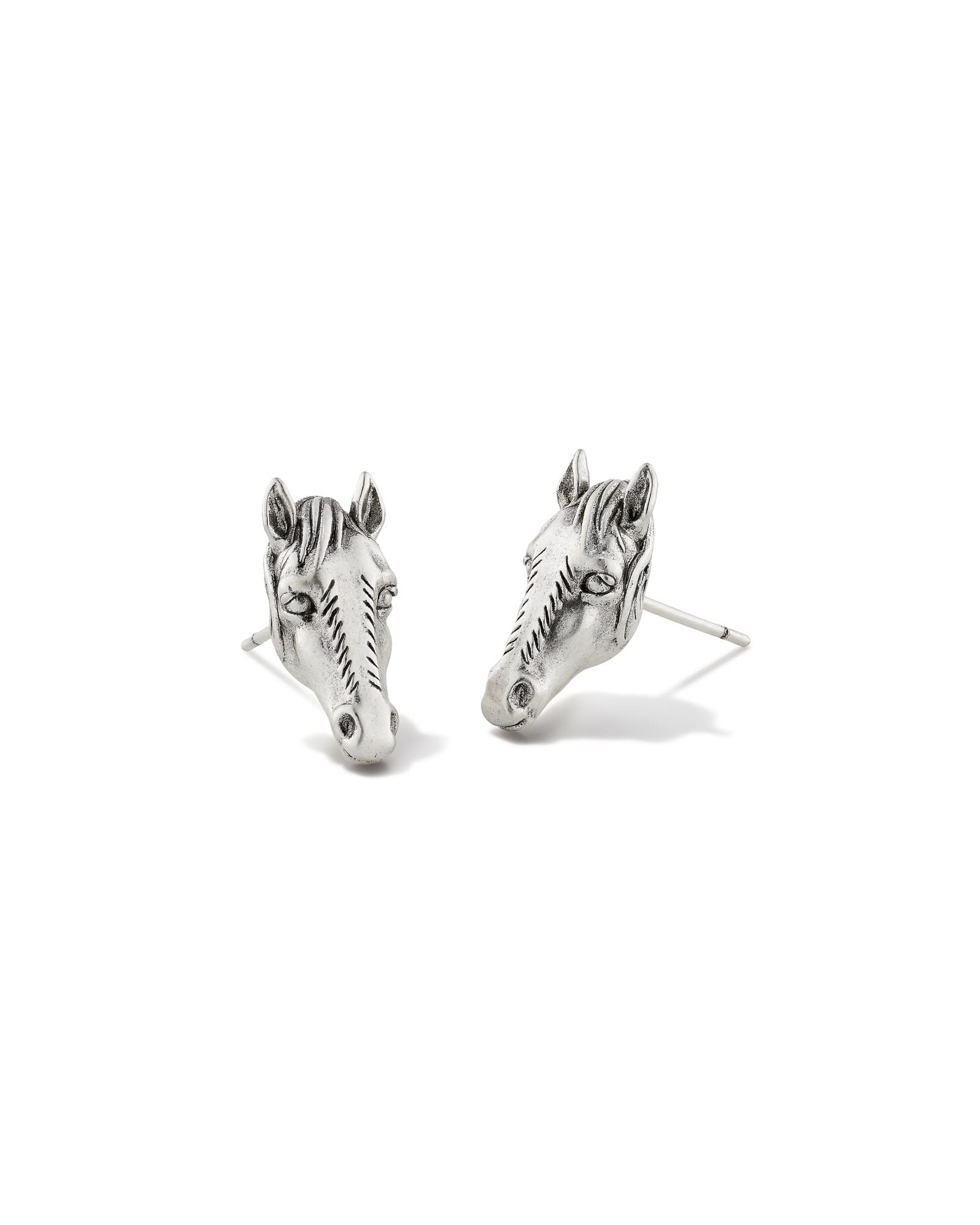 Beau Stud Earrings in Vintage Silver