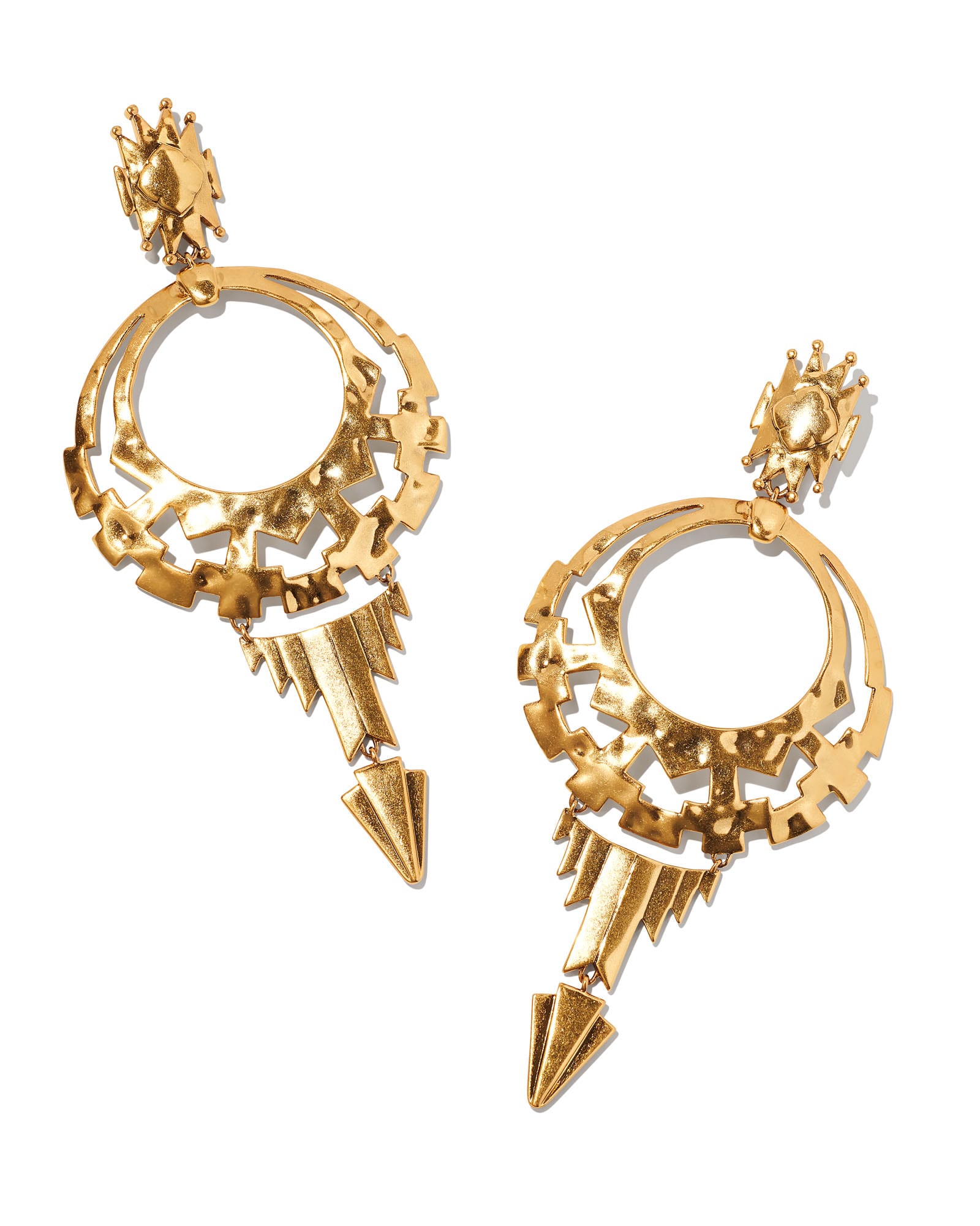 Shera Statement Earrings in Vintage Gold