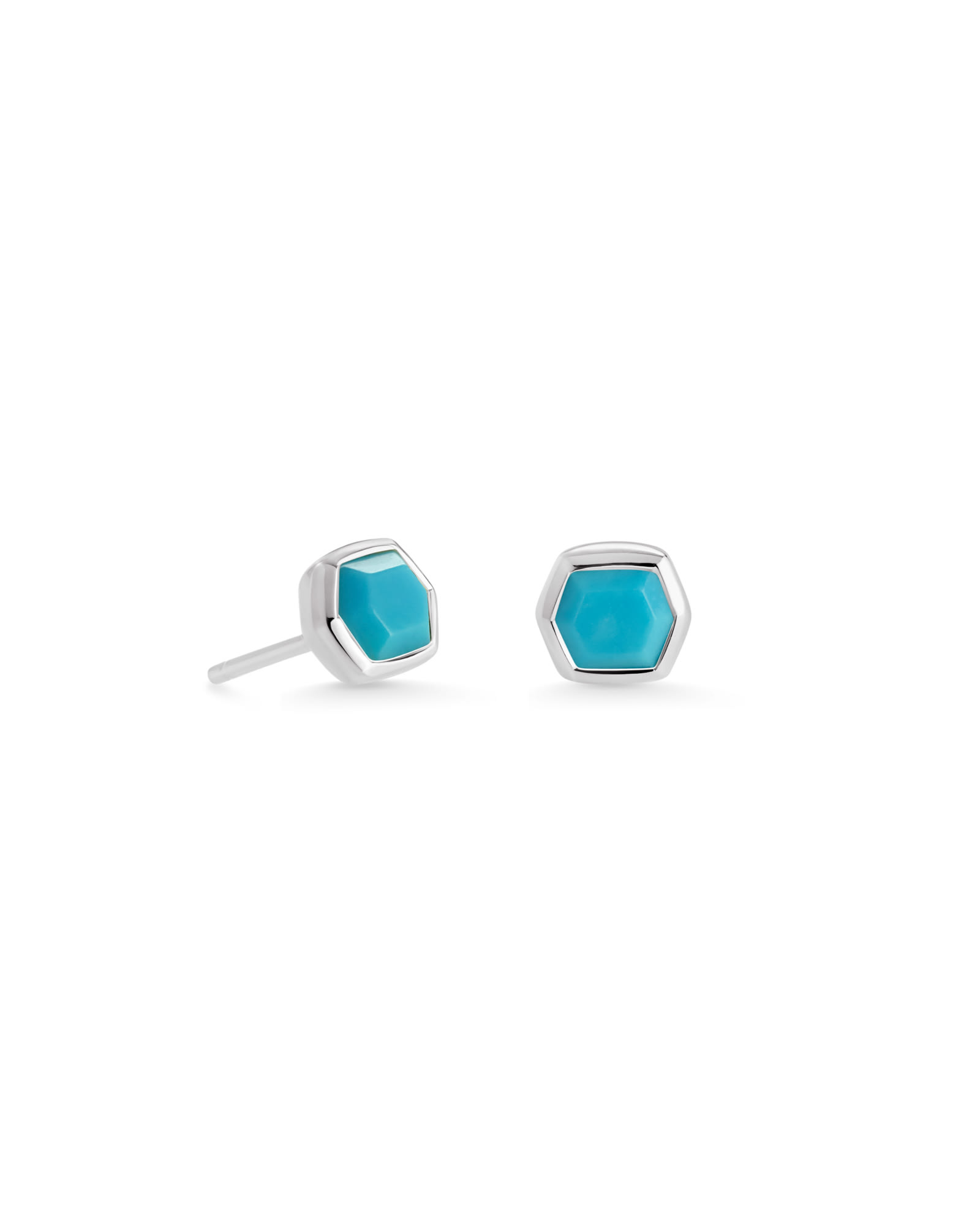 Davie Sterling Silver Stud Earrings in Turquoise | Kendra Scott