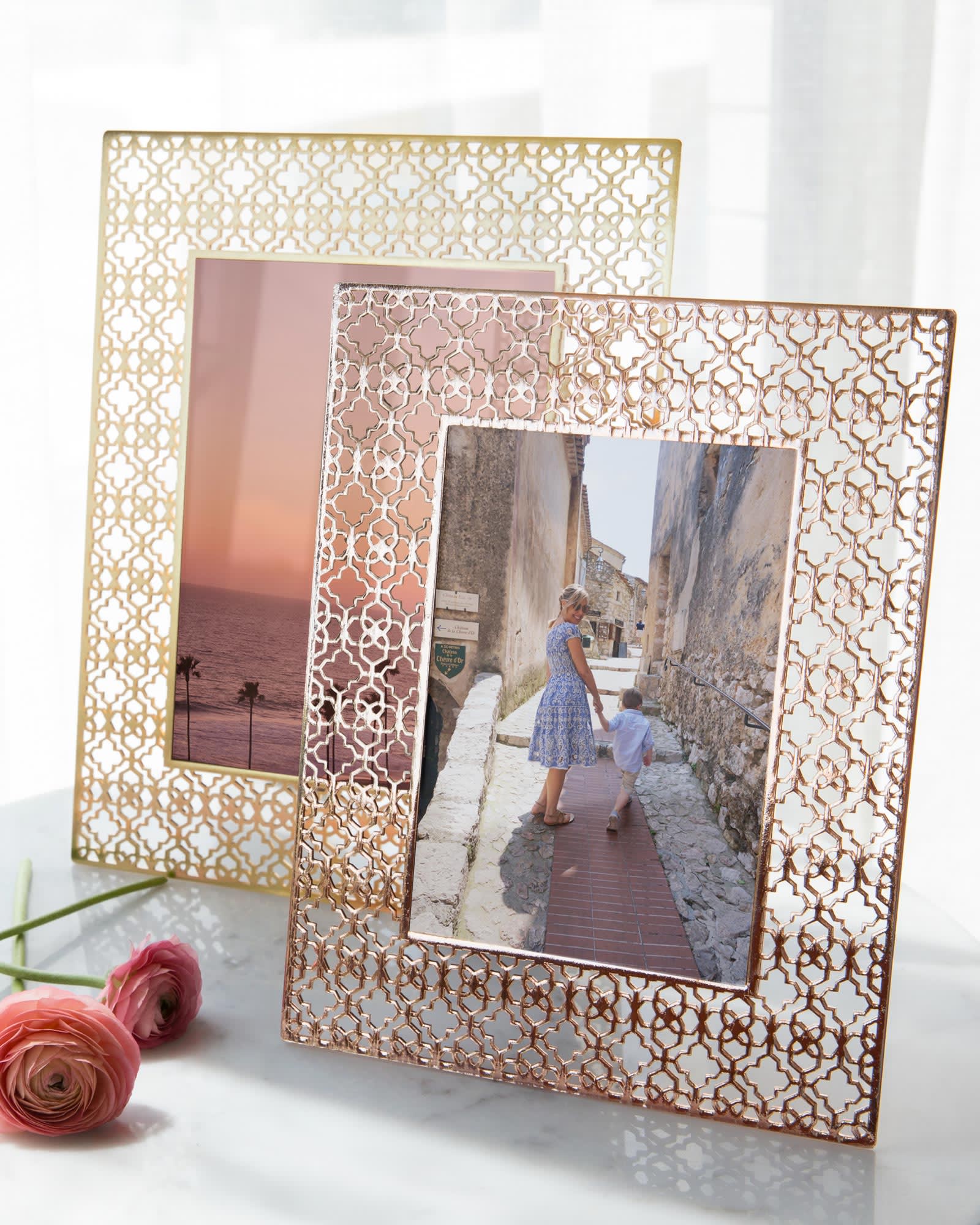 5x7 Filigree Photo Frame in Bright Brass