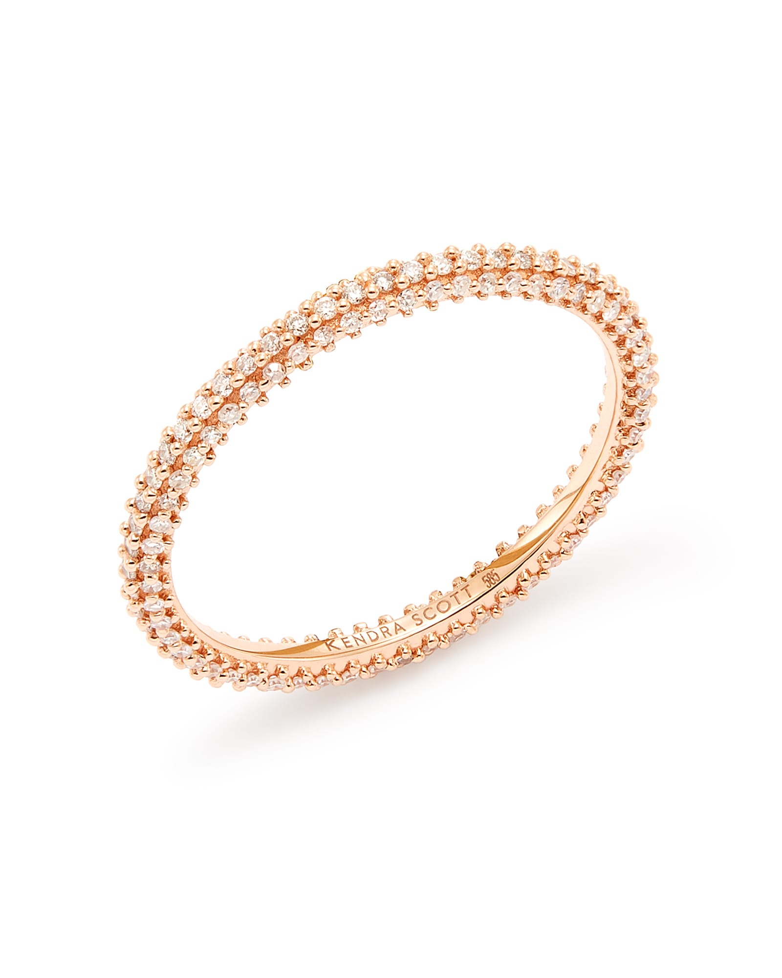 0.5 ct Remi 14k Rose Gold Band Ring White Diamonds