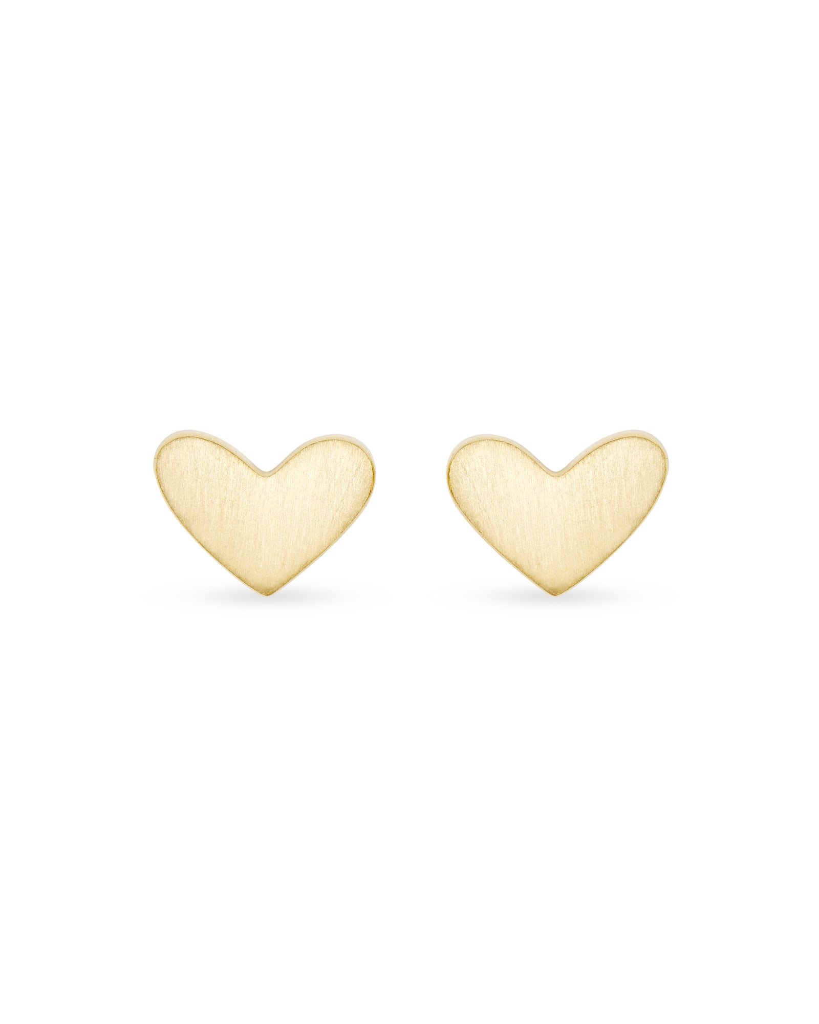 18K Gold over Sterling Silver Touch My Heart Stud Earrings