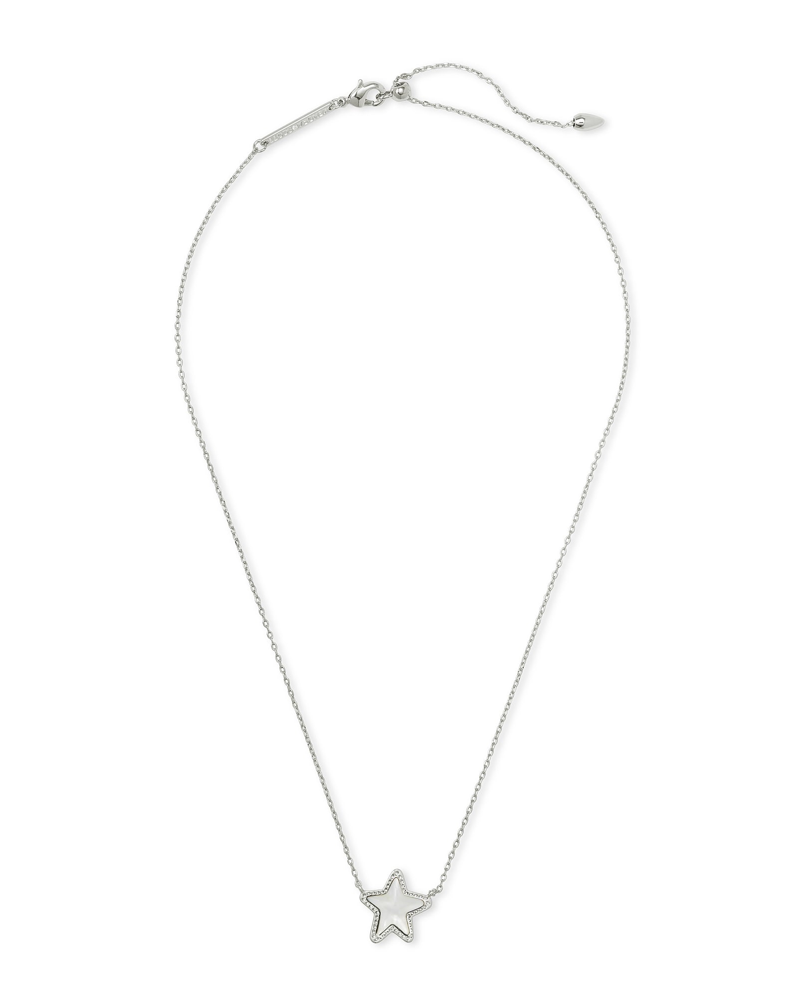 Jae Star Silver Pendant Necklace in Ivory Mother-of-Pearl