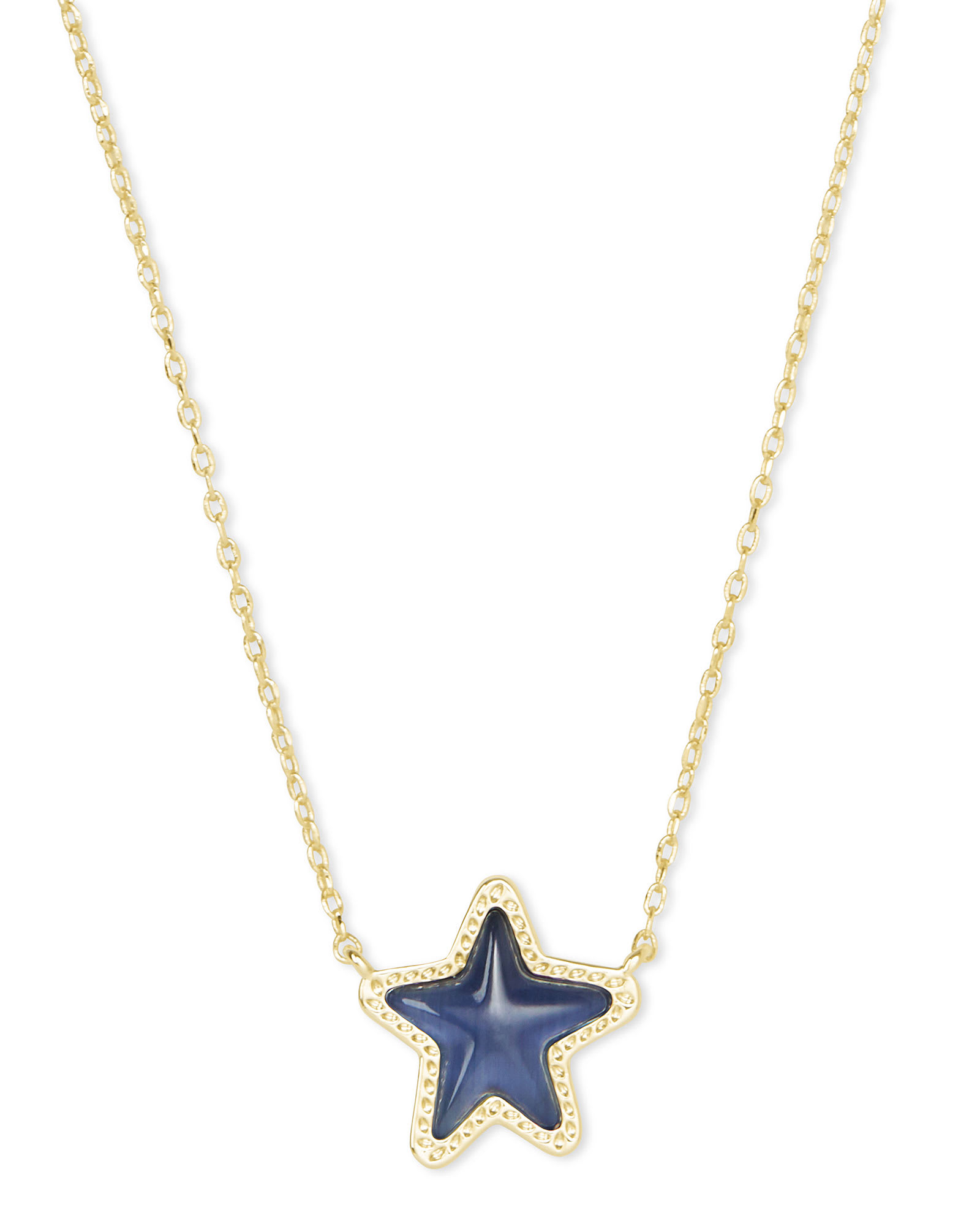 Jae Star Gold Necklace in Navy Cat's Eye | Kendra Scott