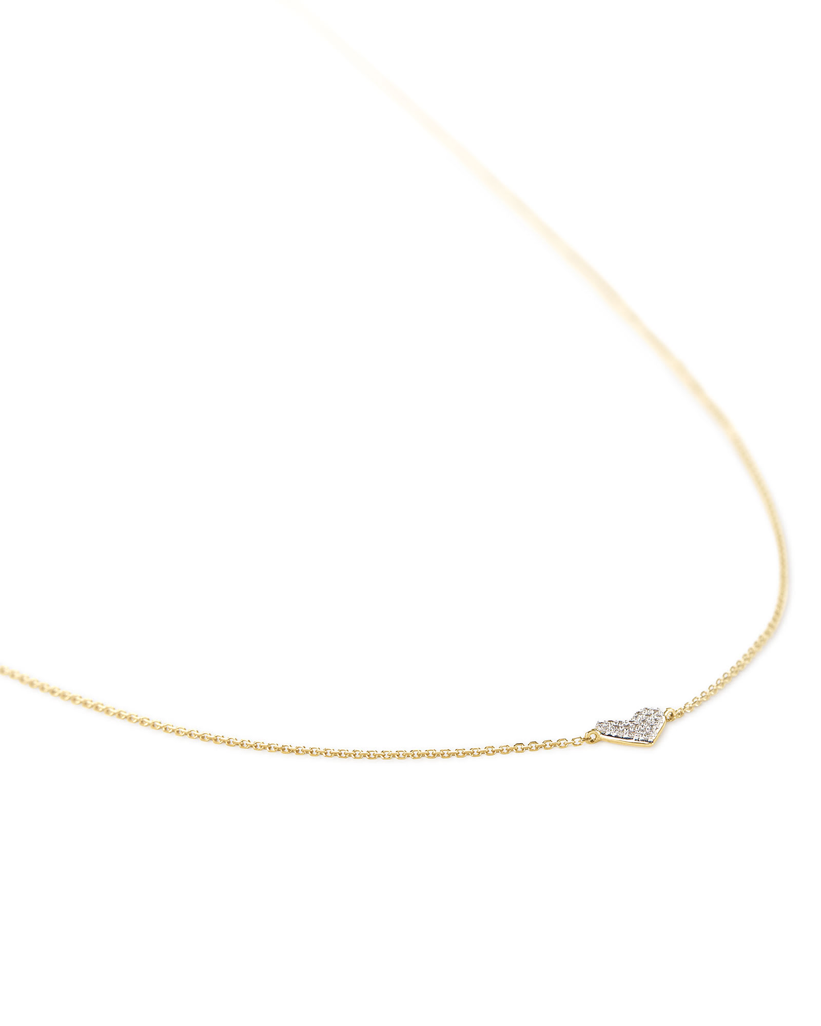 Heart 14k White Gold Pendant Necklace in White Diamonds | Kendra Scott