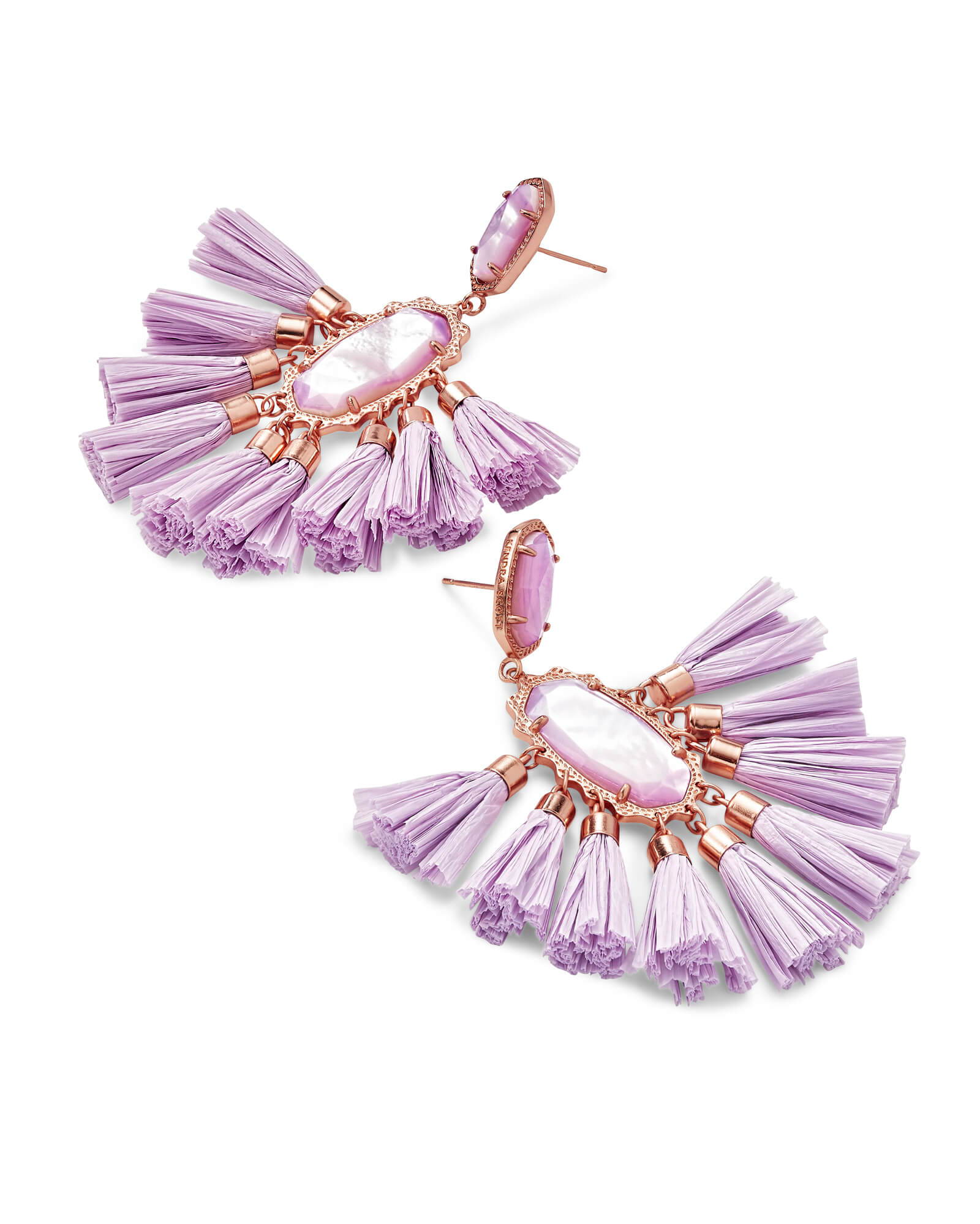 KRISTEN EARRING RSG LILAC MOP