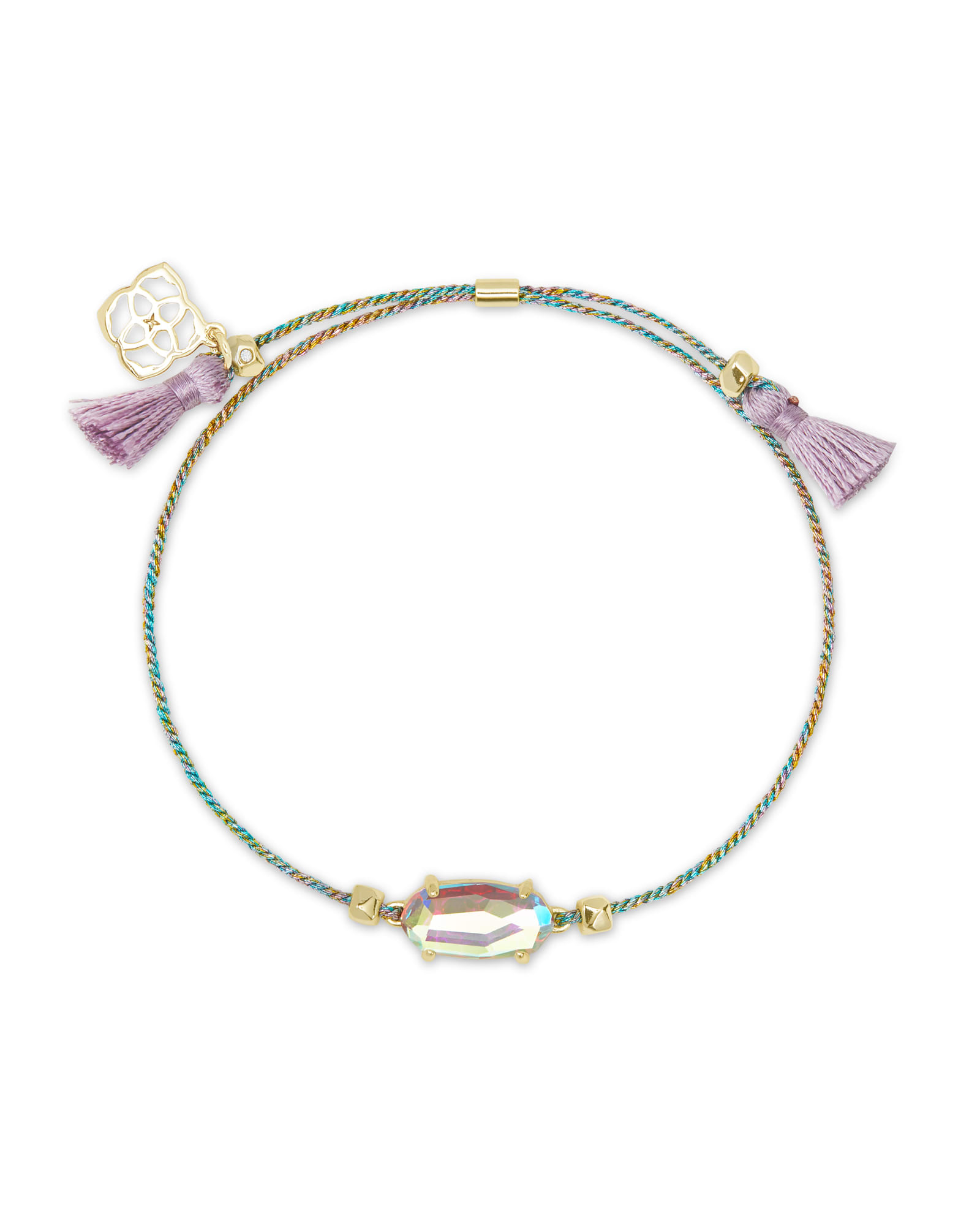 Letter U multicolor stones bracelet