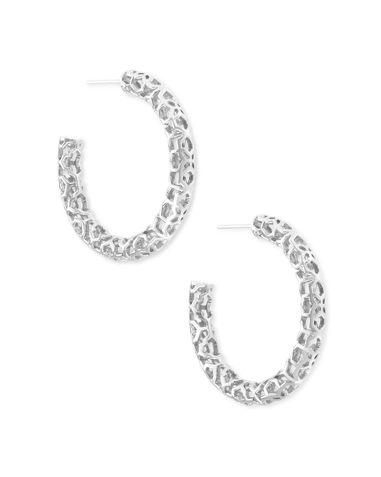 Letter Design Golden Hoop Earrings Elegant Simple Style Stainless