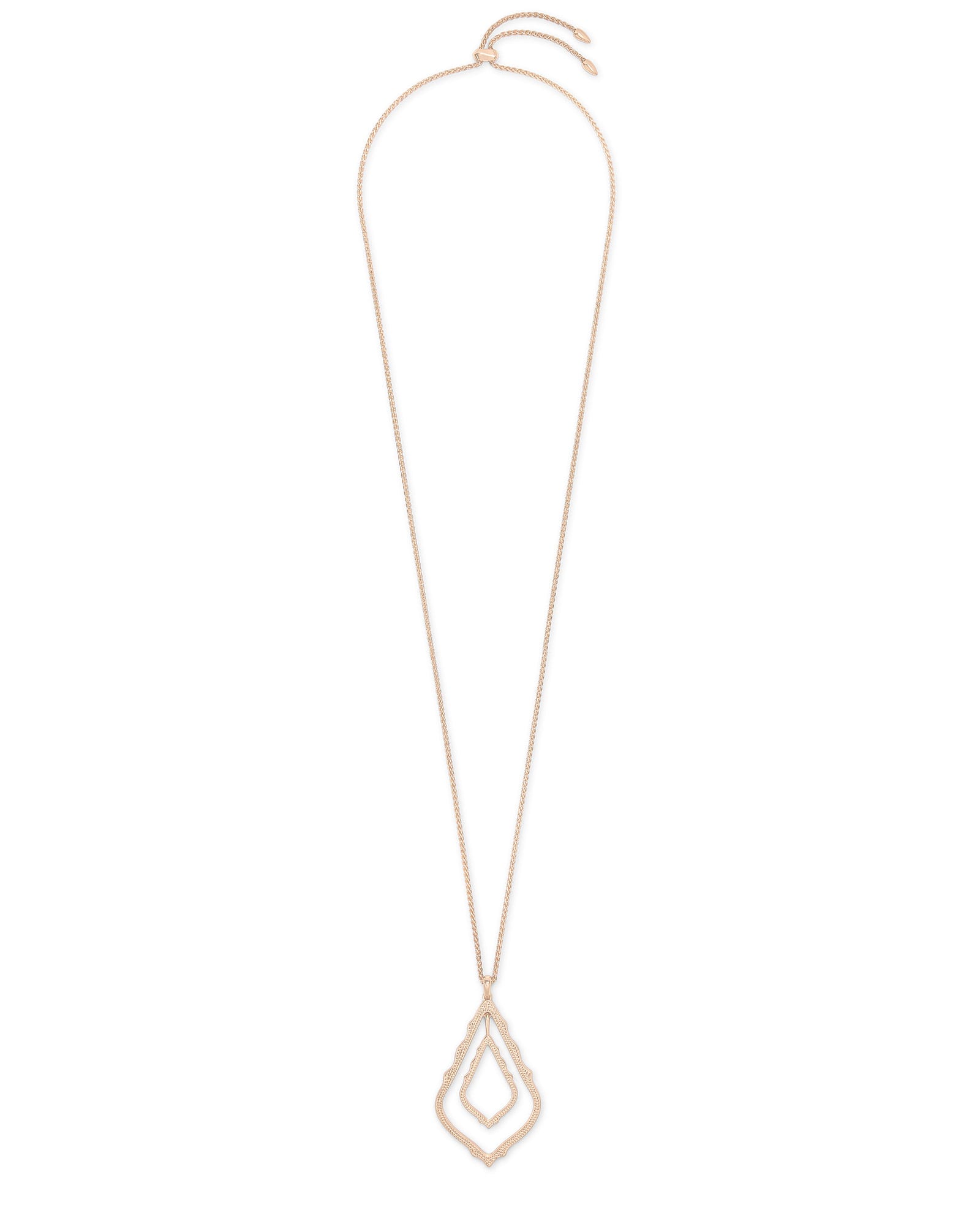 Simon Long Pendant Necklace in Rose Gold Kendra Scott