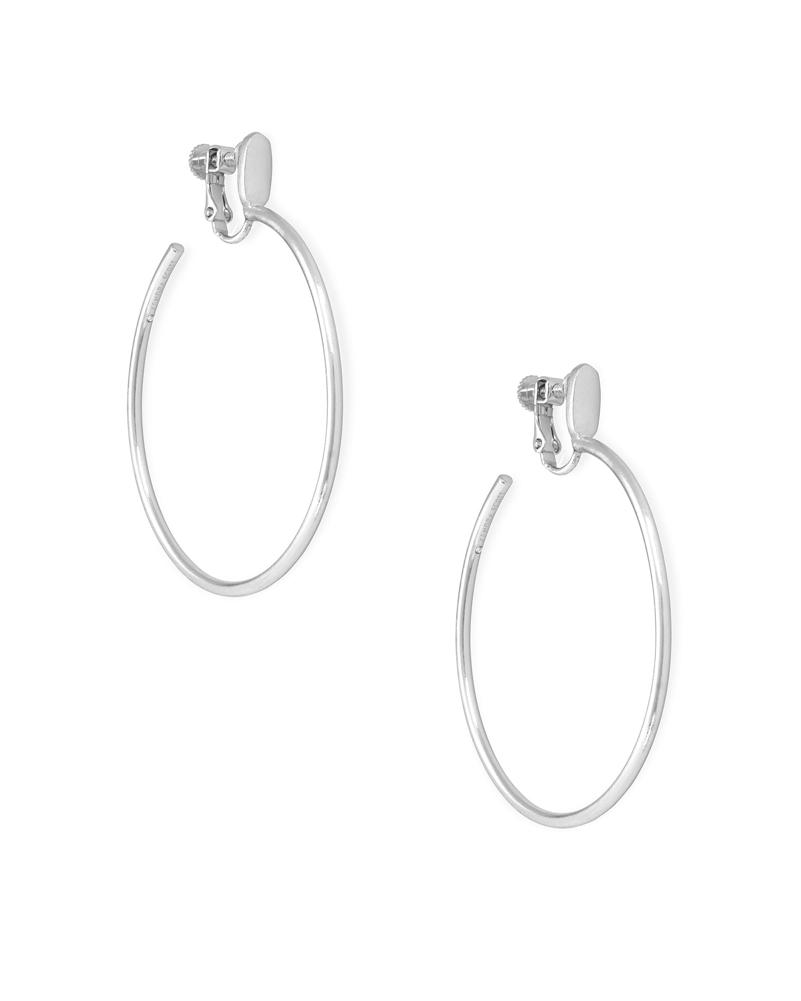 Clip on Hoop Earring Silver Clip on Earring Men's Spring Clip on