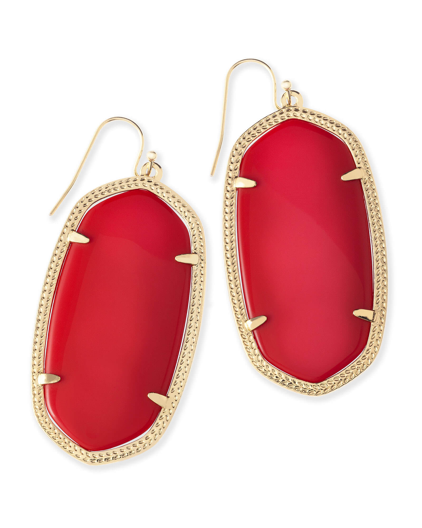 Danielle Earrings in Bright Red