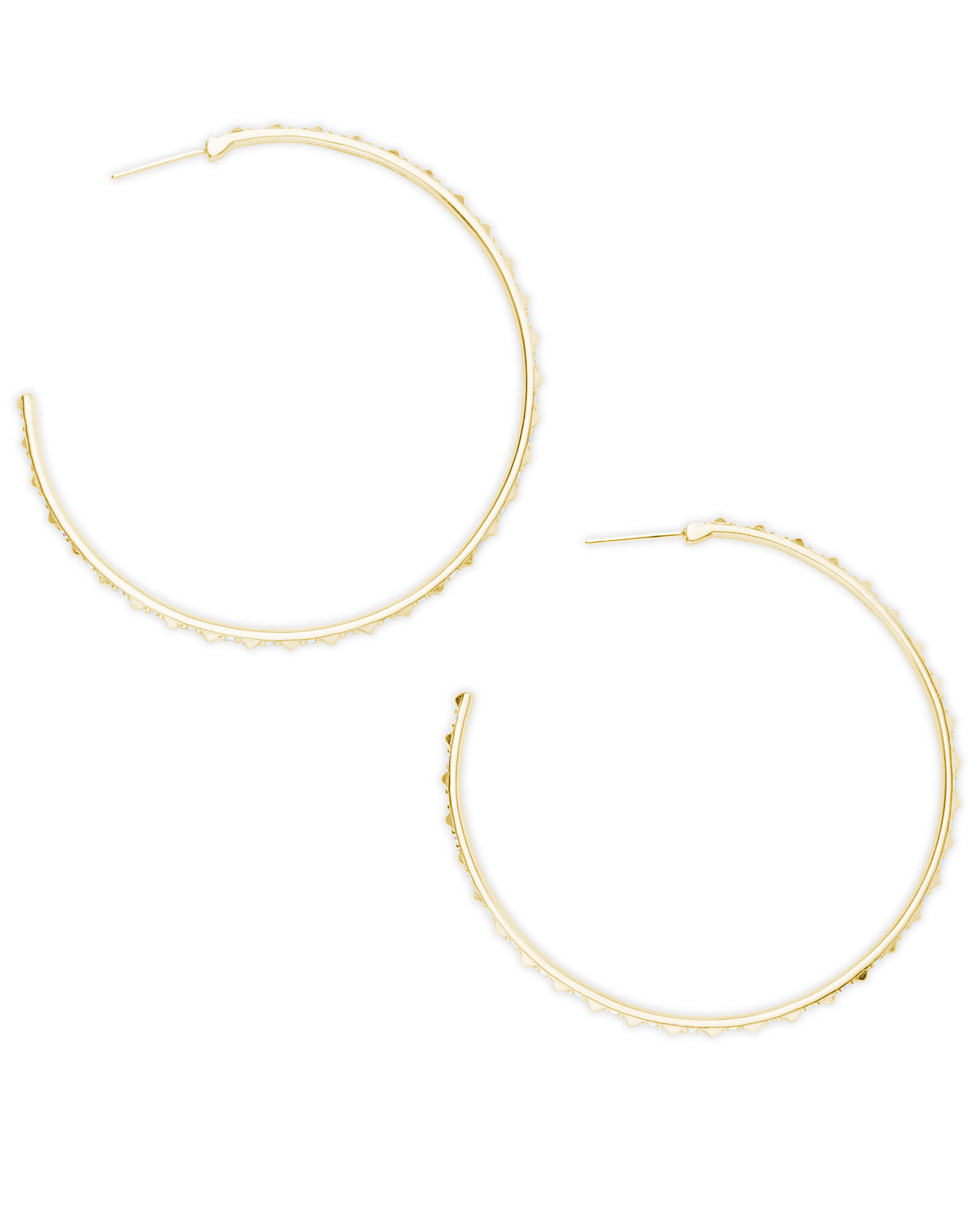 Arden Gold Statement Hoop Earrings in Clear