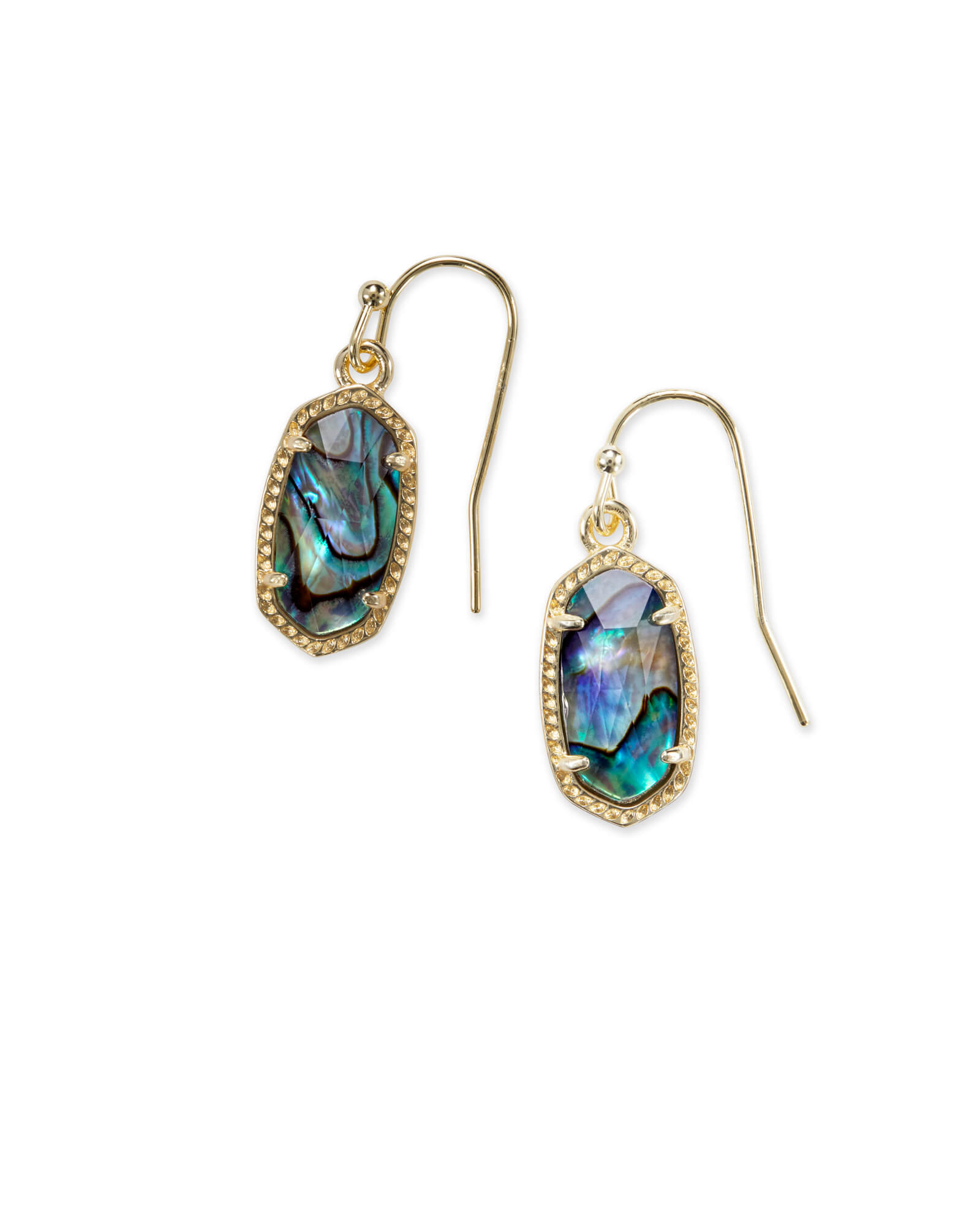 Baroque Ella Vintage Silver Drop Earrings in Variegated Dark Teal