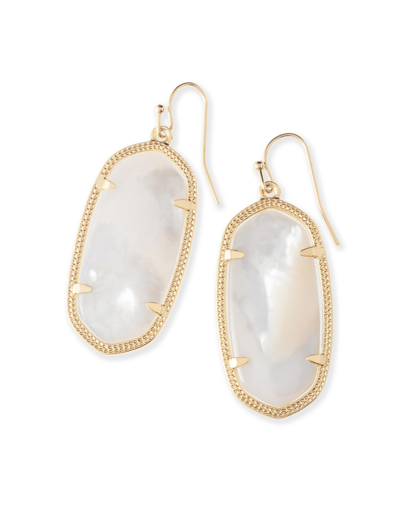 Elle Gold Drop Earrings in Ivory Pearl | Kendra Scott