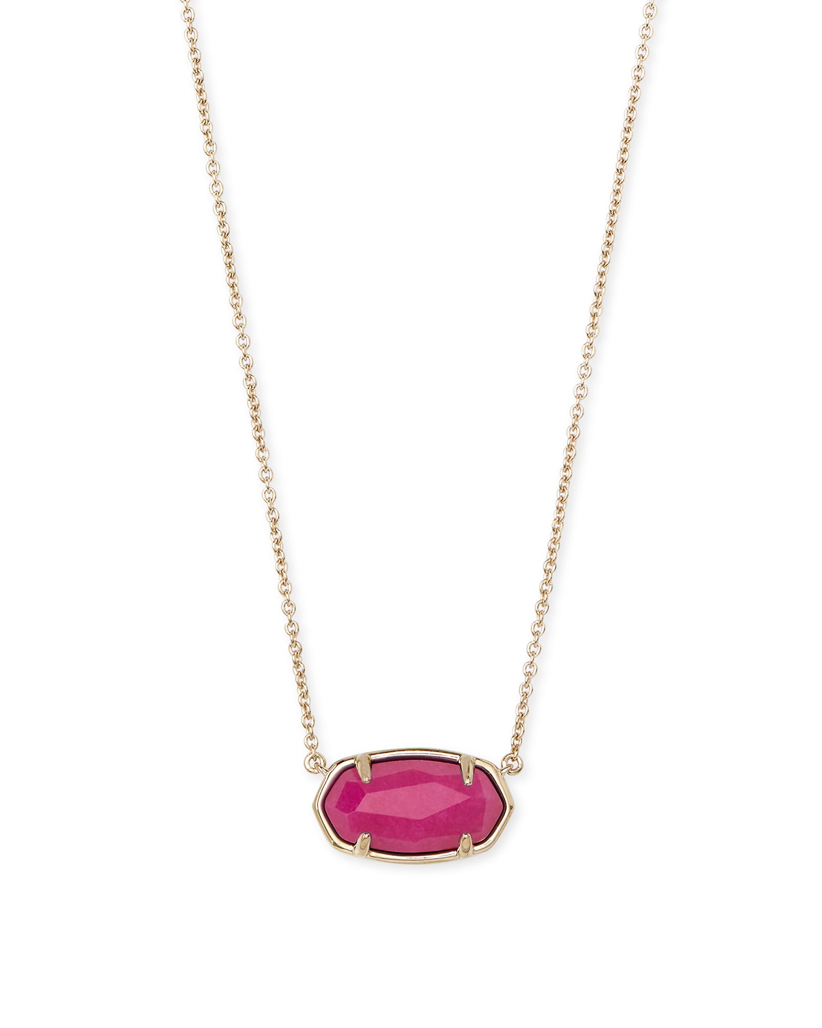 Kendra Scott Threaded Elisa Gold Pendant Necklace - Pink Mix