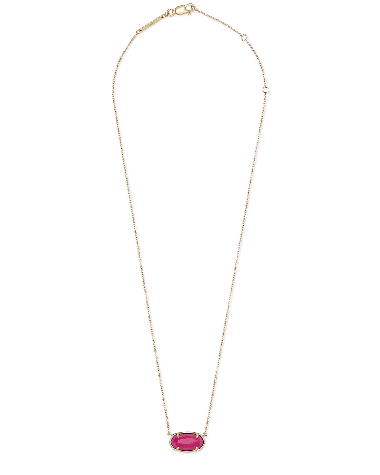 Elisa 18k Gold Vermeil Pendant Necklace in Pink Quartzite | Kendra