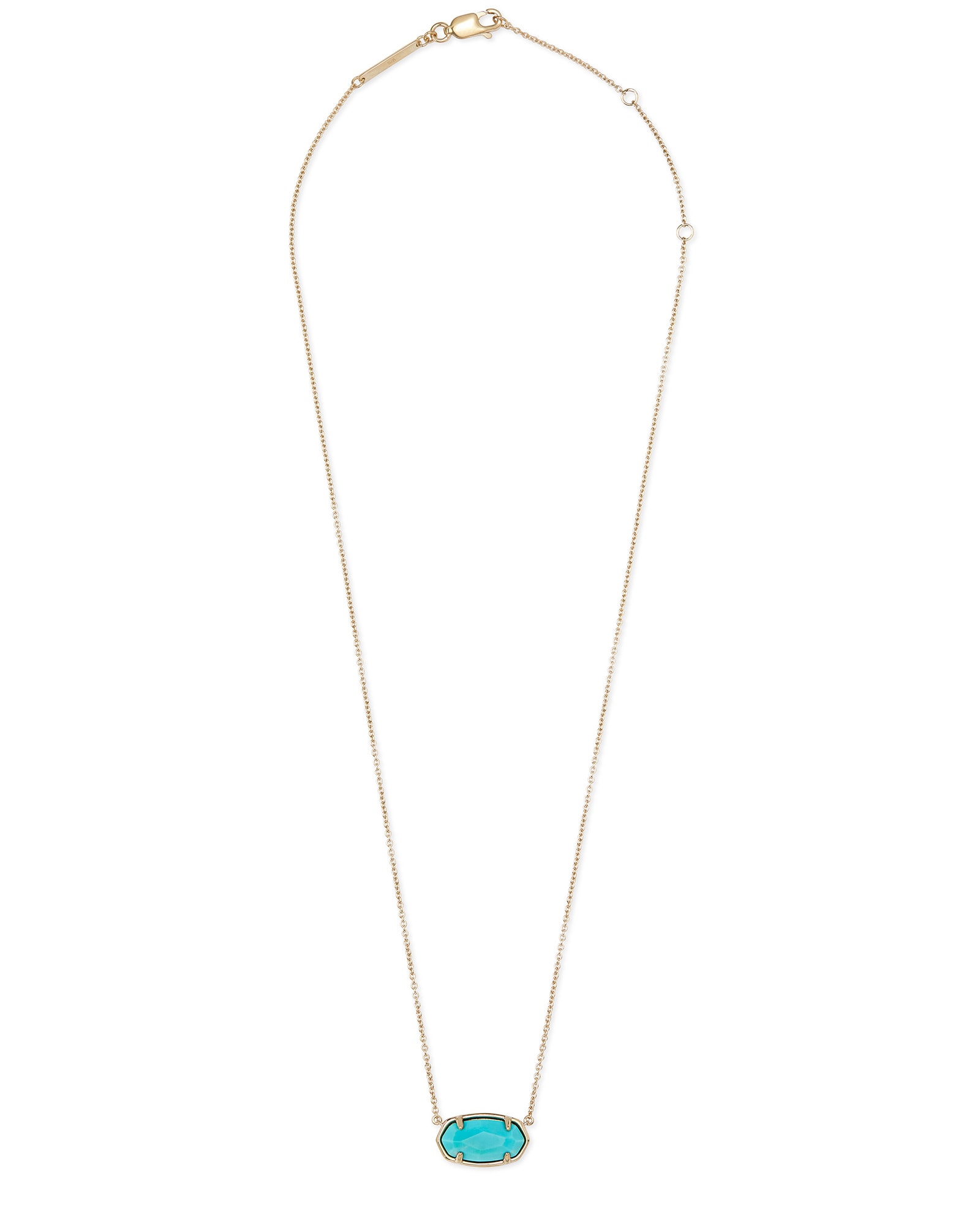 Elisa 18k Gold Vermeil Pendant Necklace in Turquoise