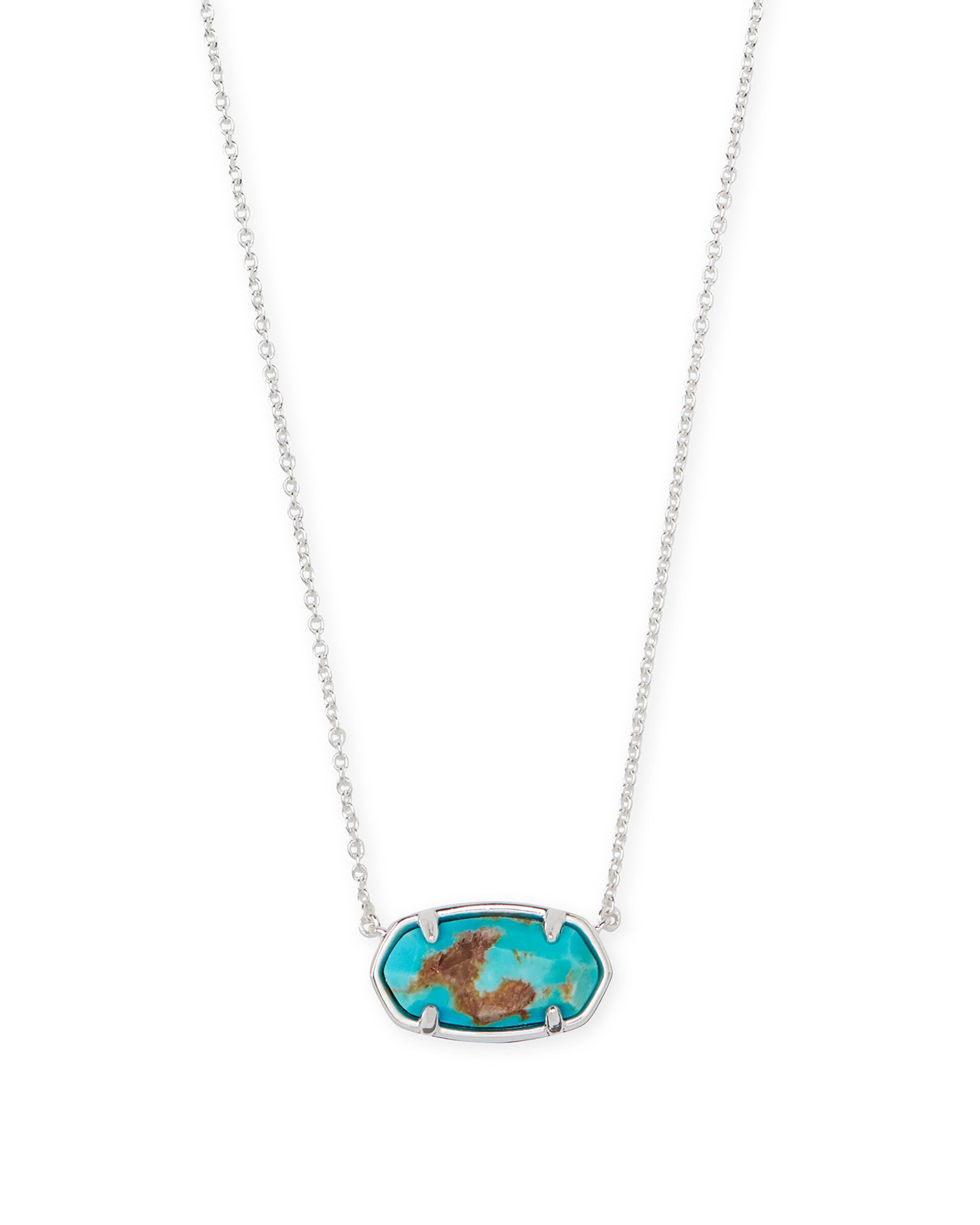 Elisa Sterling Silver Pendant Necklace in Turquoise