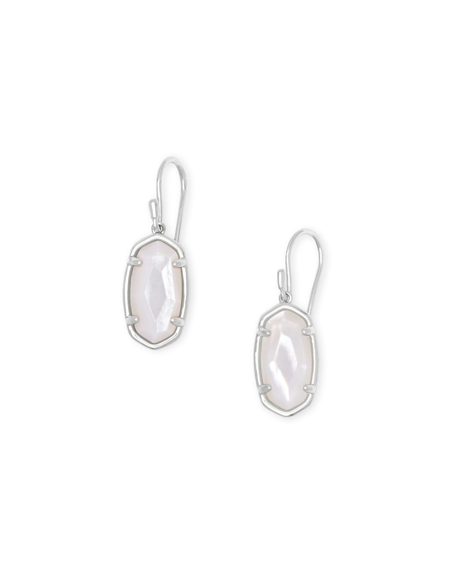 Lee Sterling Silver Drop Earrings in Ivory Mother-of-Pearl