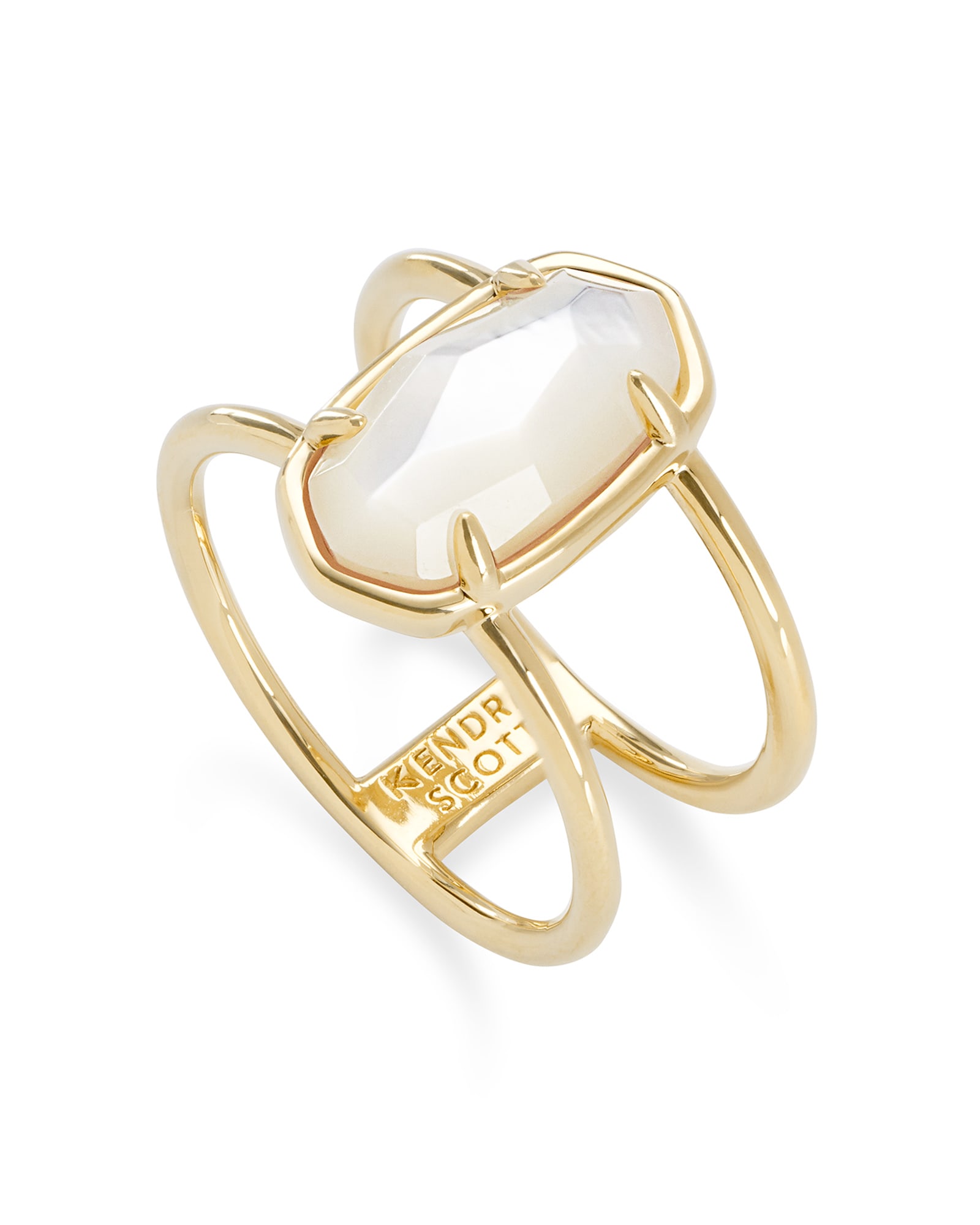 Kendra Scott署名ElyseリングローズゴールドPlated and Drusy並行輸入-