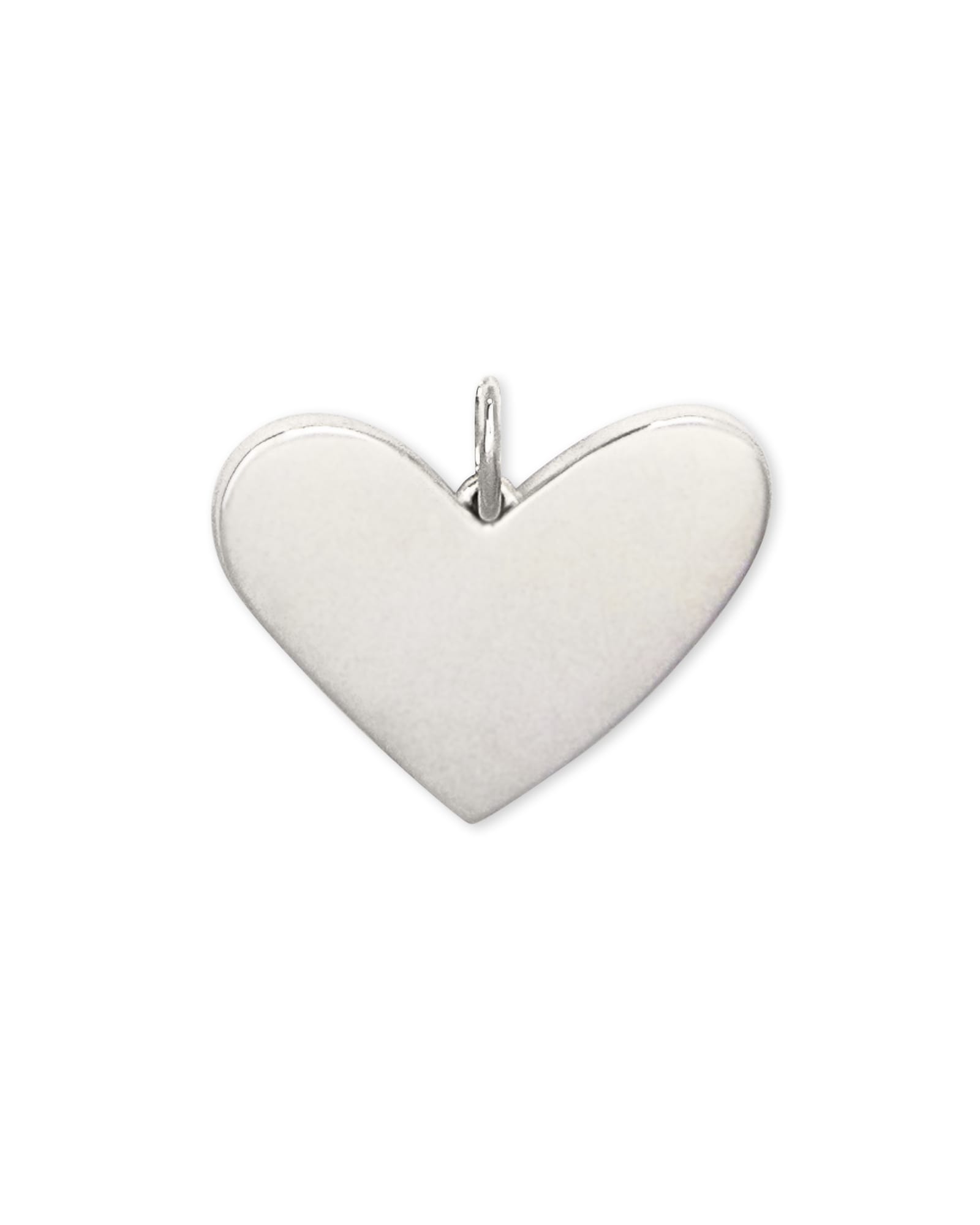 Ari Large Heart Charm in Sterling Silver