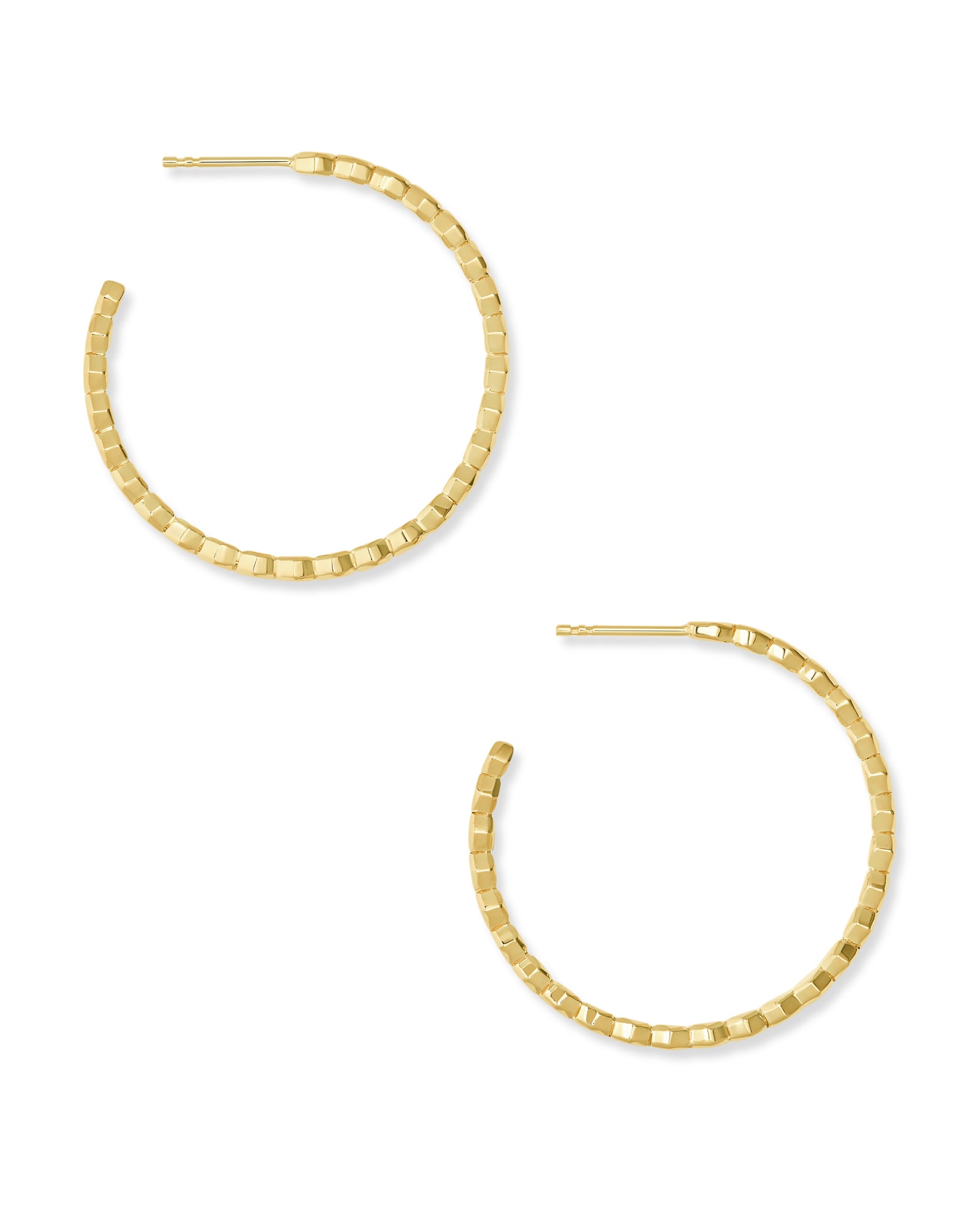 Davis Small Hoop Earrings in 18k Yellow Gold Vermeil