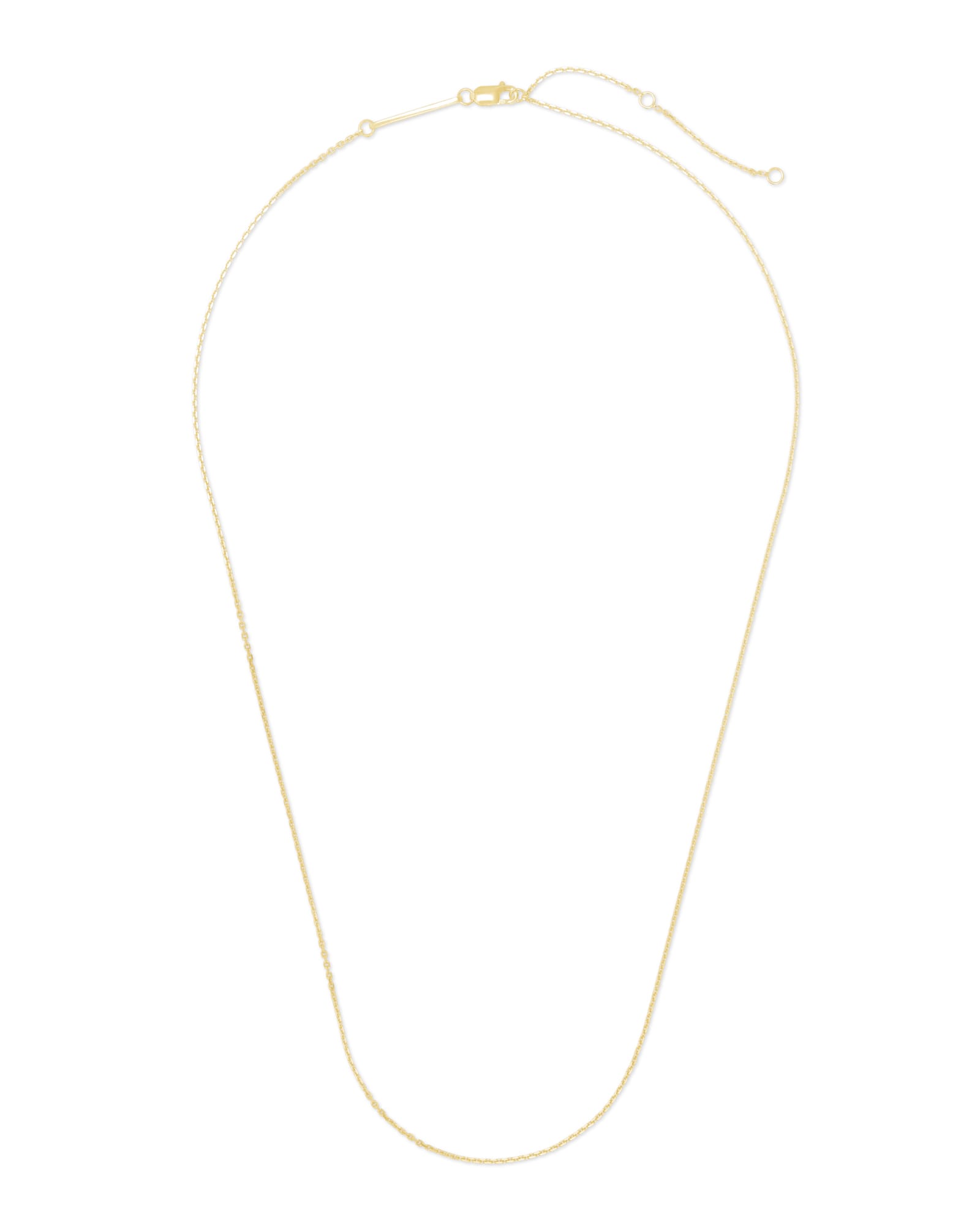 Inch Thin Chain Necklace in 18k Gold Vermeil