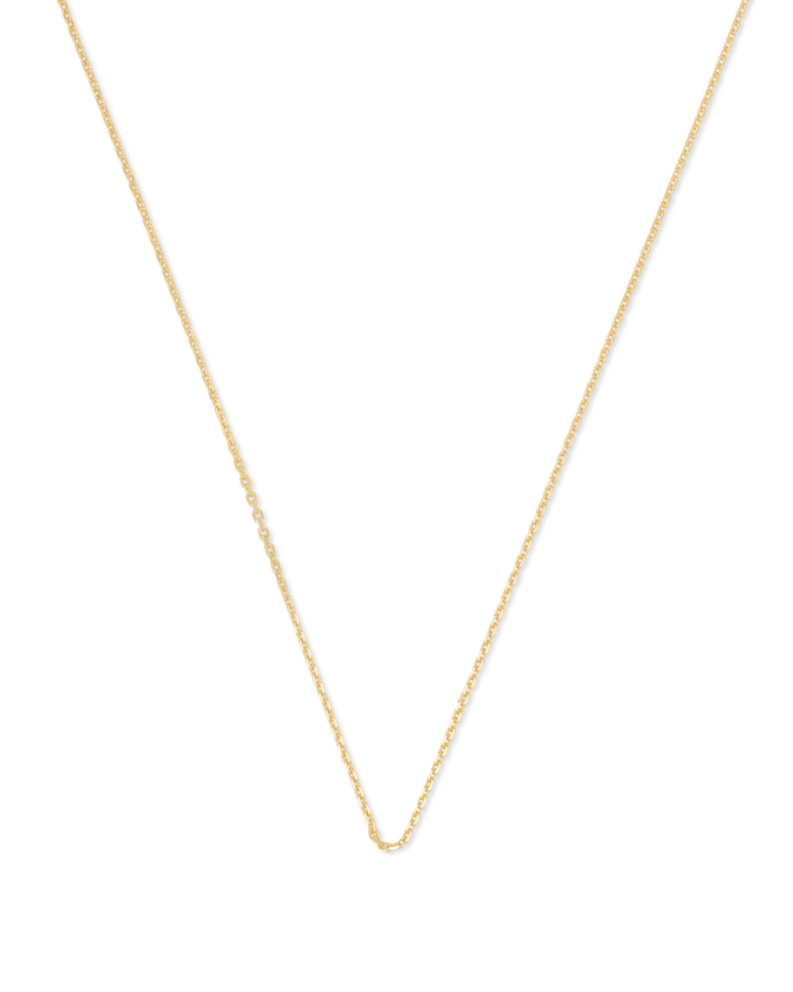 Inch Thin Chain Necklace in 18k Gold Vermeil