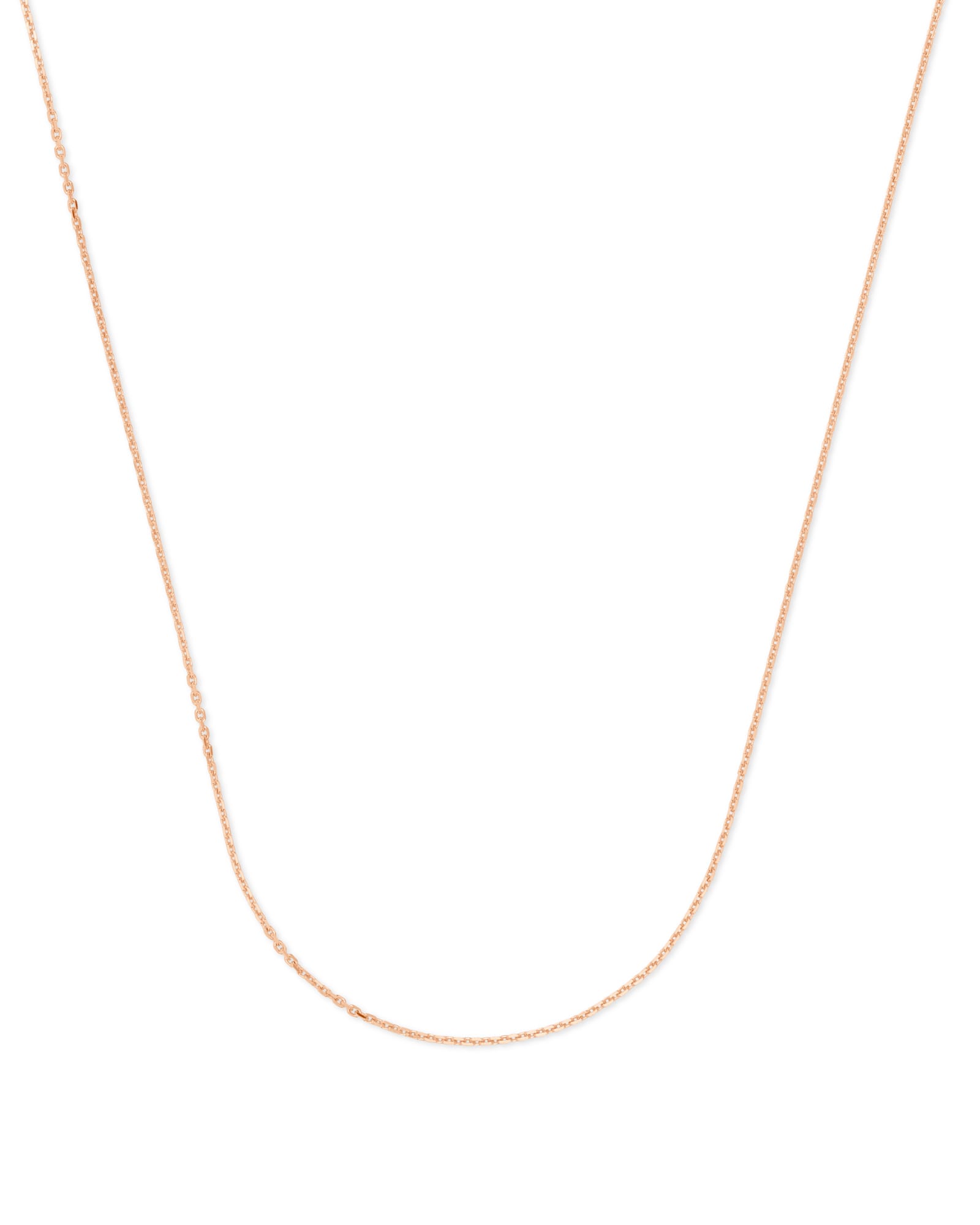 Fine Chain Necklace Adjustable 61cm/24' in 18ct Rose Gold Vermeil