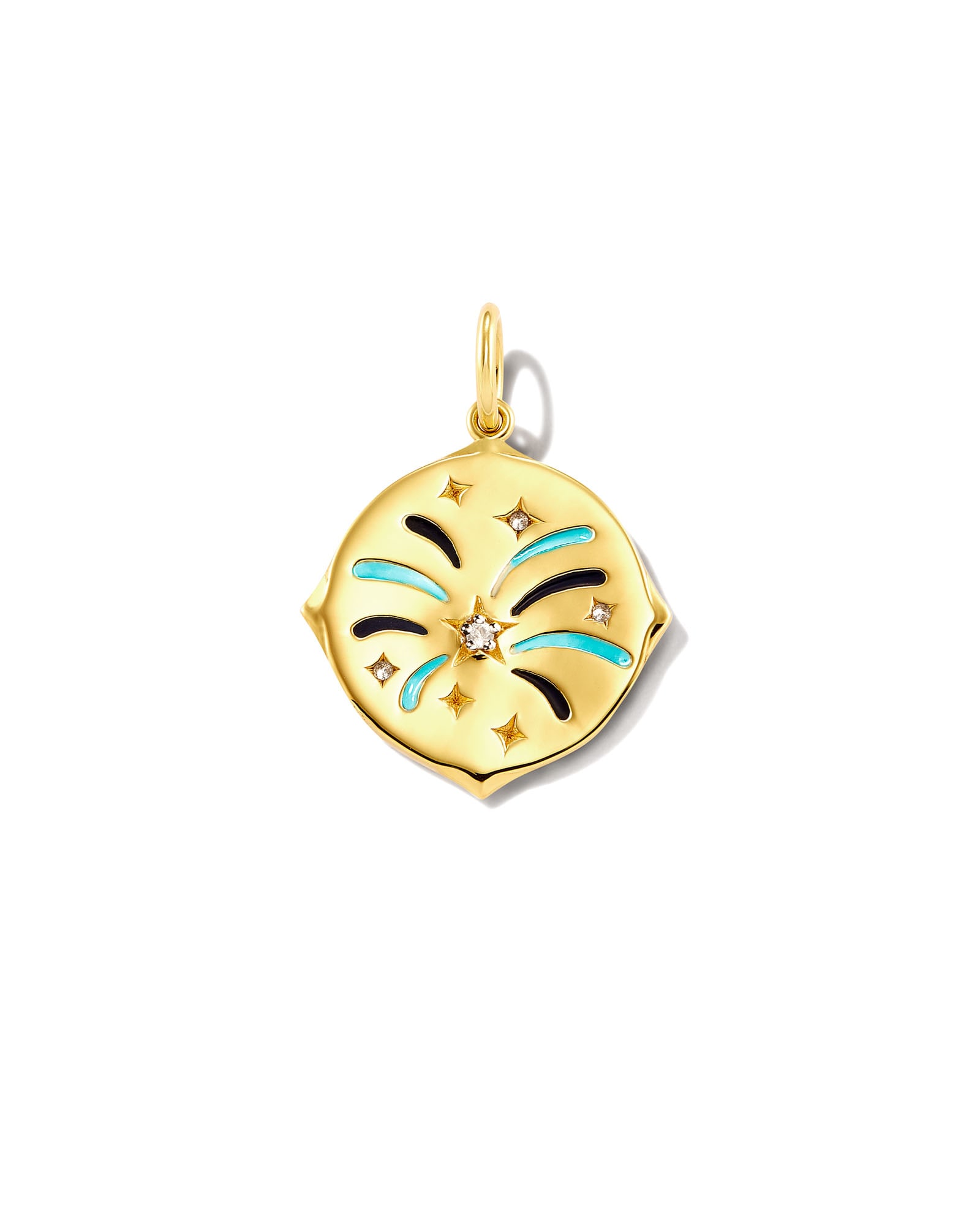 Celebration 18k Yellow Gold Vermeil Charm in White Sapphire