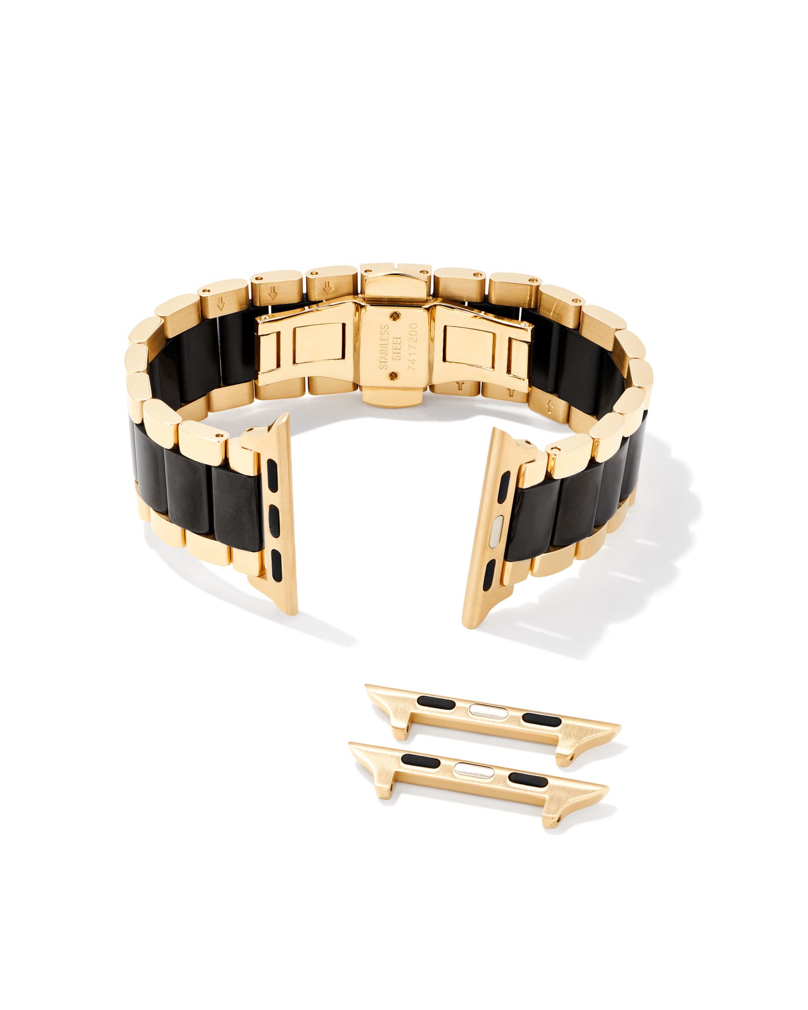 Dira 3 Link Watch Band in Gold Tone & Black Stainless Steel image number 1.0