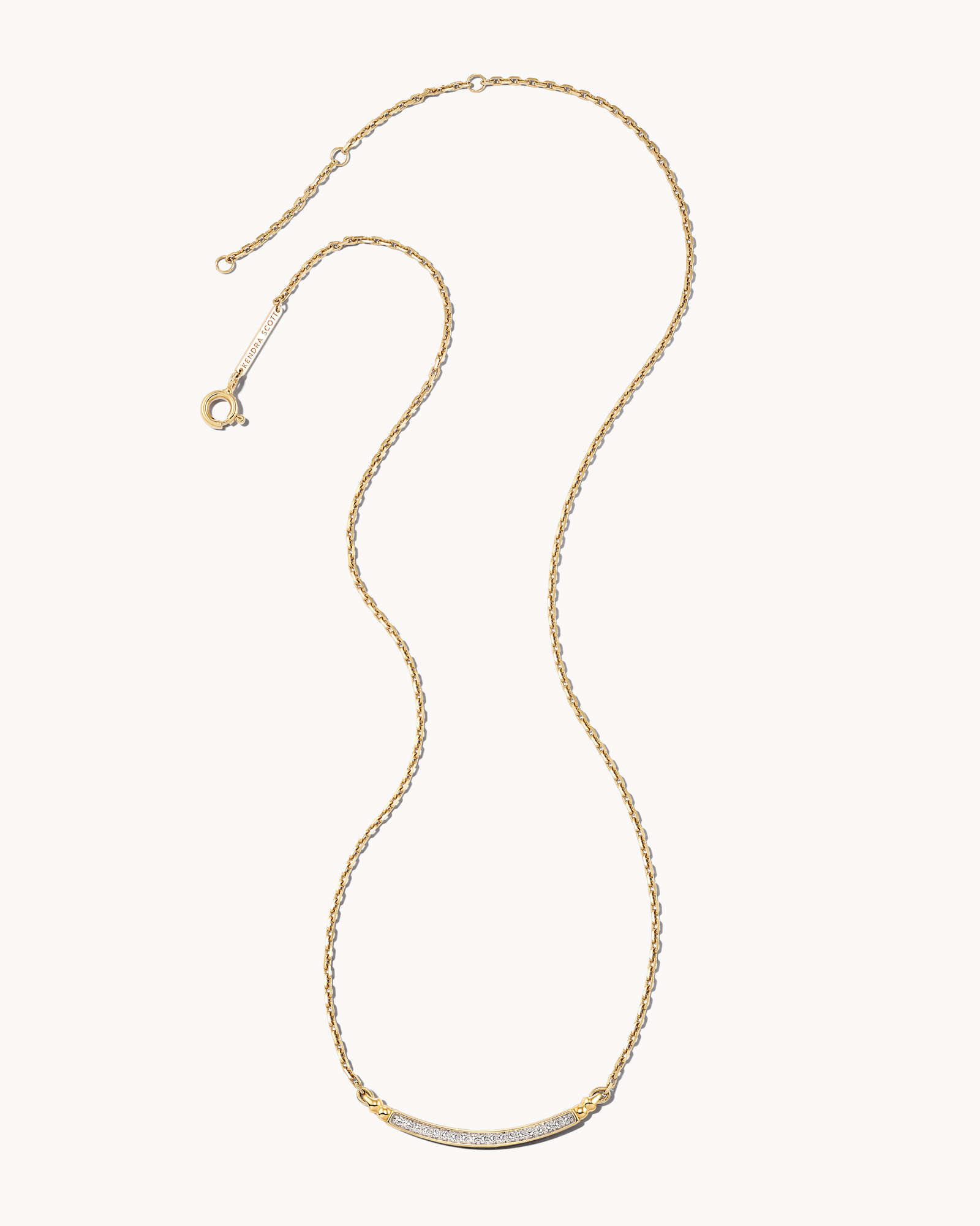 Ott 14k Yellow Gold Pendant Necklace in White Diamond