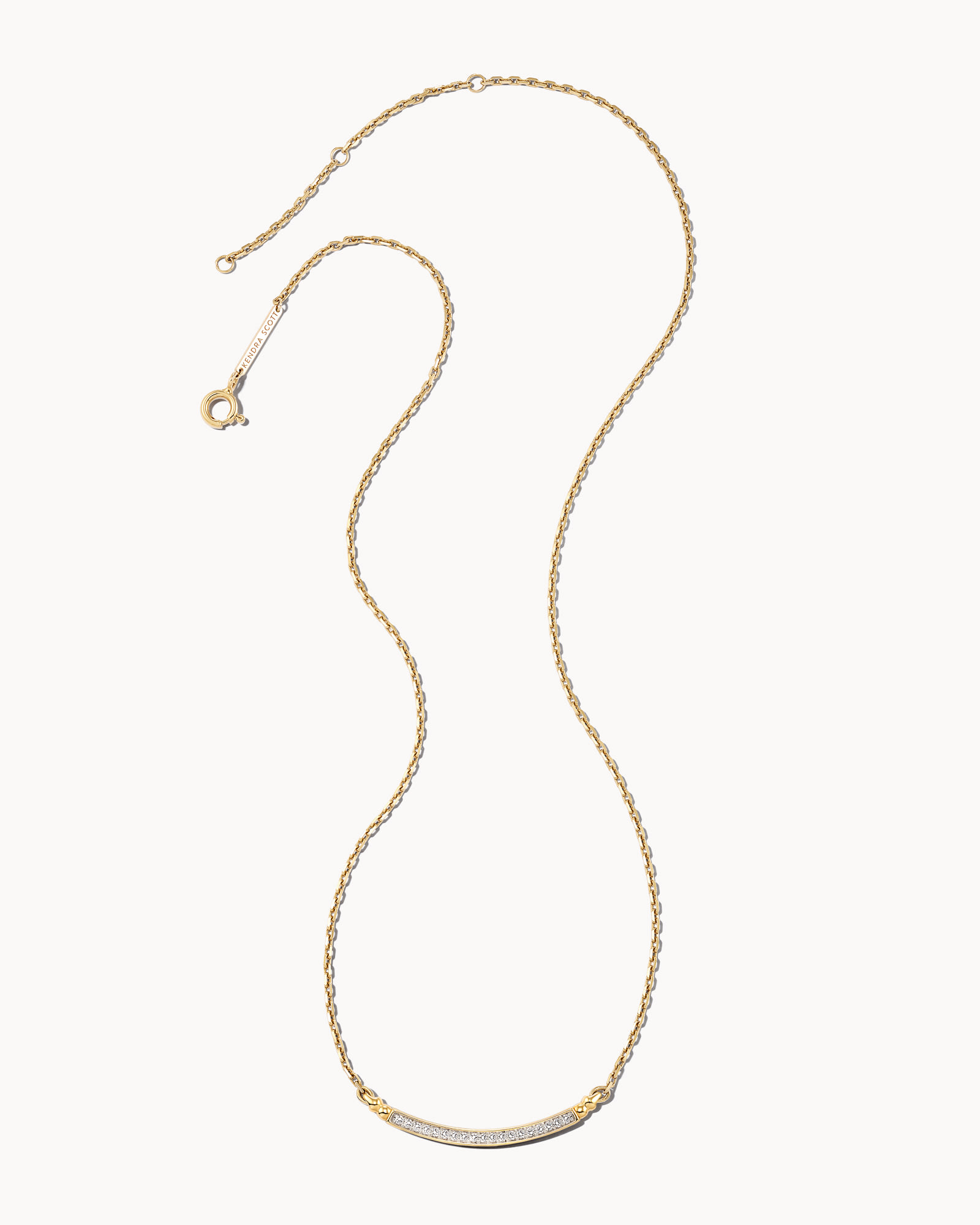 Ott 14k Gold Pendant Necklace in White Diamond