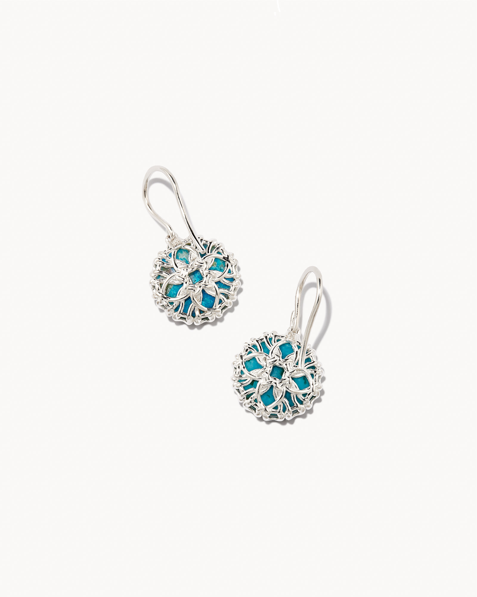 Jane Sterling Silver Drop Earrings in Turquoise