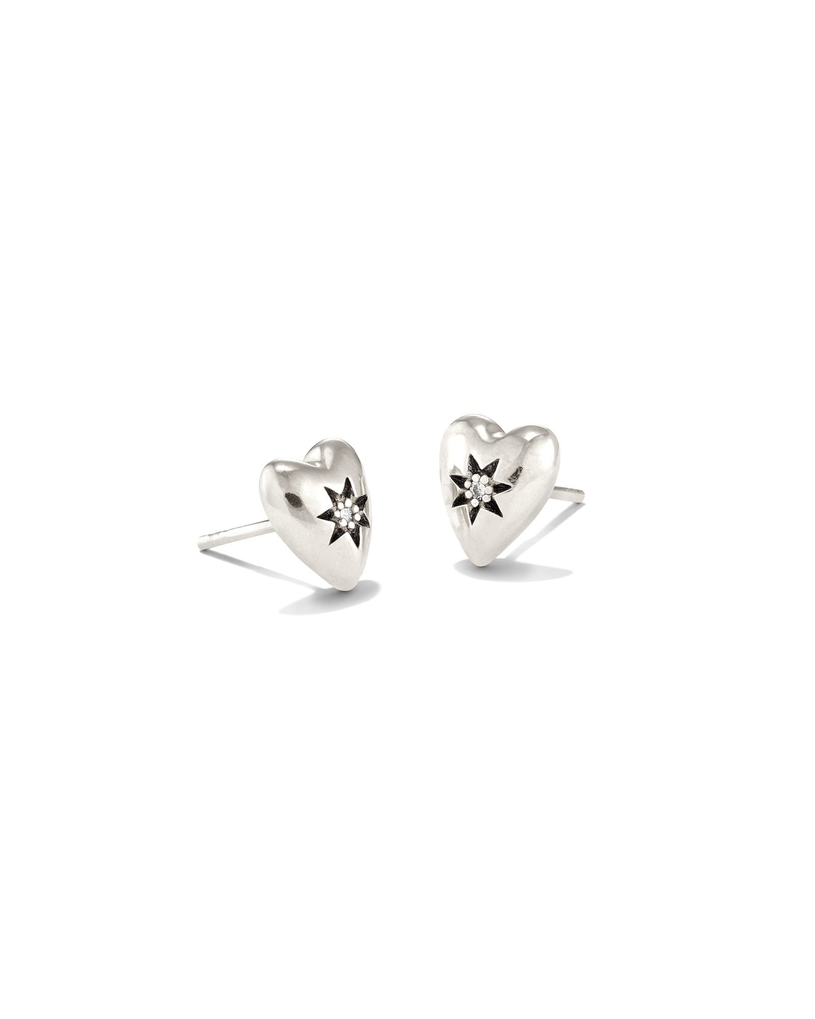 Presleigh Love Knot Stud Earrings in Bright Silver