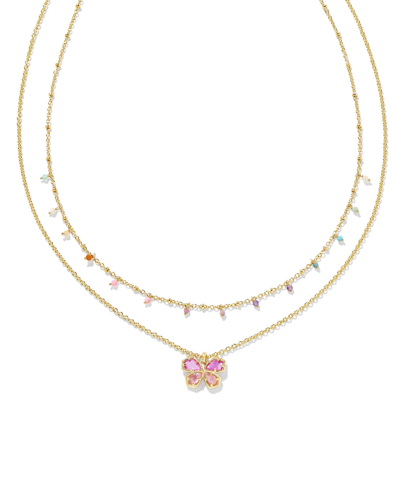 Mae Butterfly Necklace Layering Set of 2, , large image number 0.0