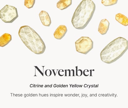 November birthstones - Citrine and Golden Yellow Crystal 