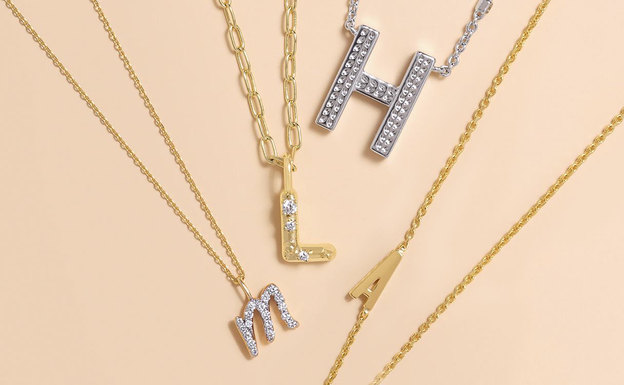 Image of initial necklaces